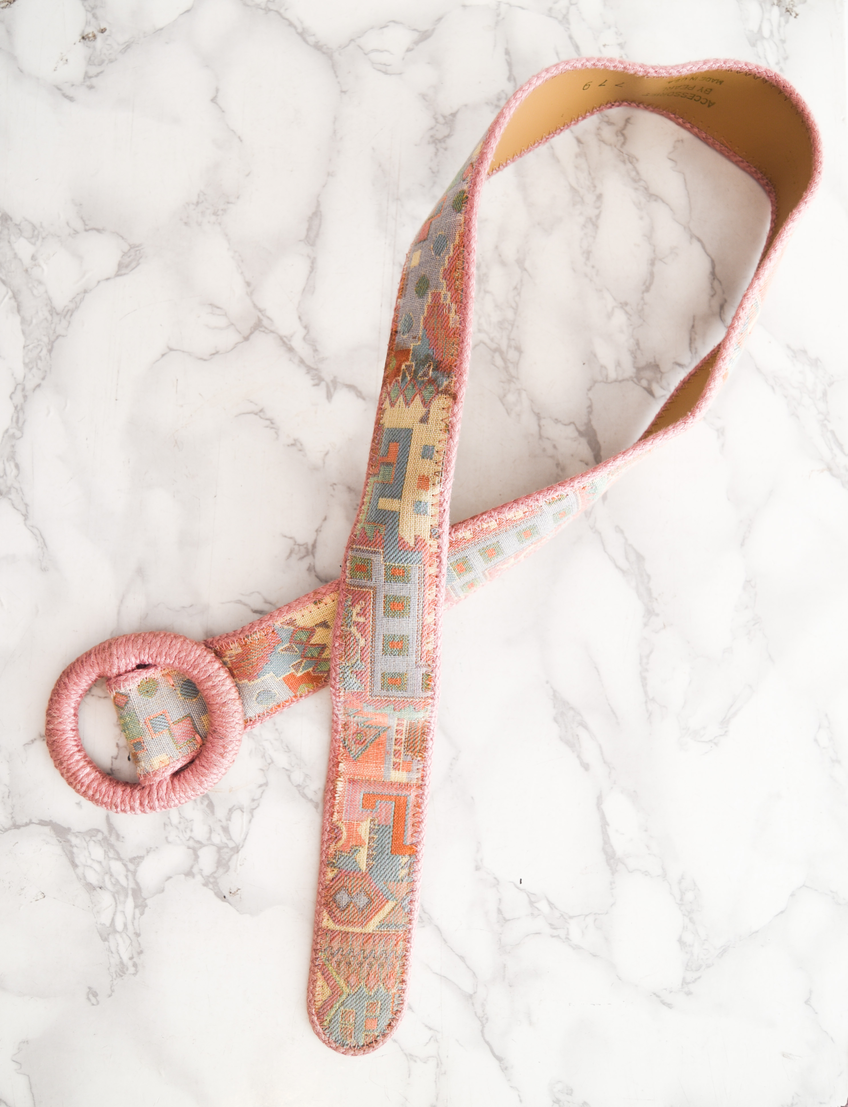 Cinturón 70s rosa pastel