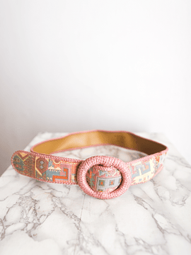 Cinturón 70s rosa pastel