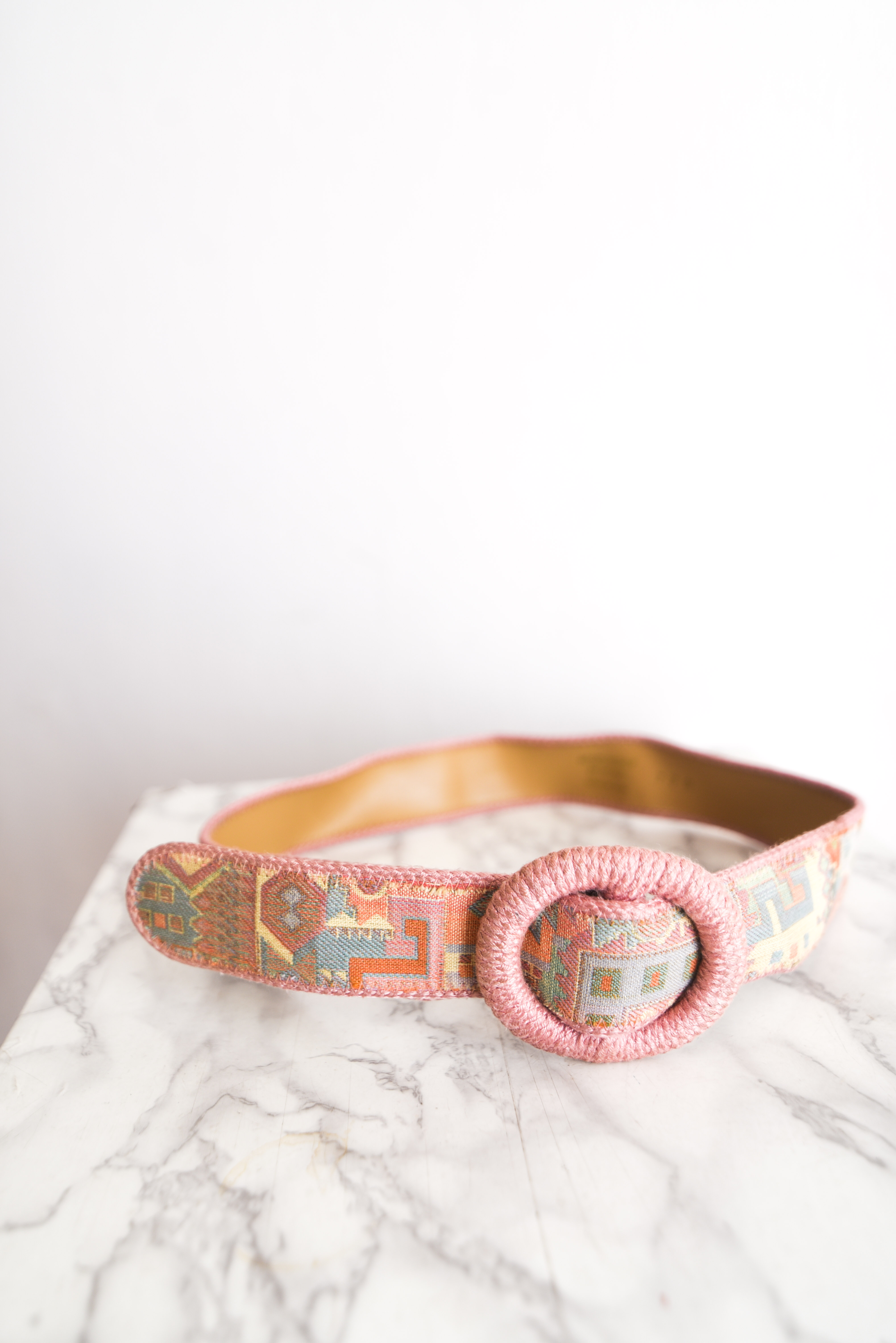Cinturón 70s rosa pastel