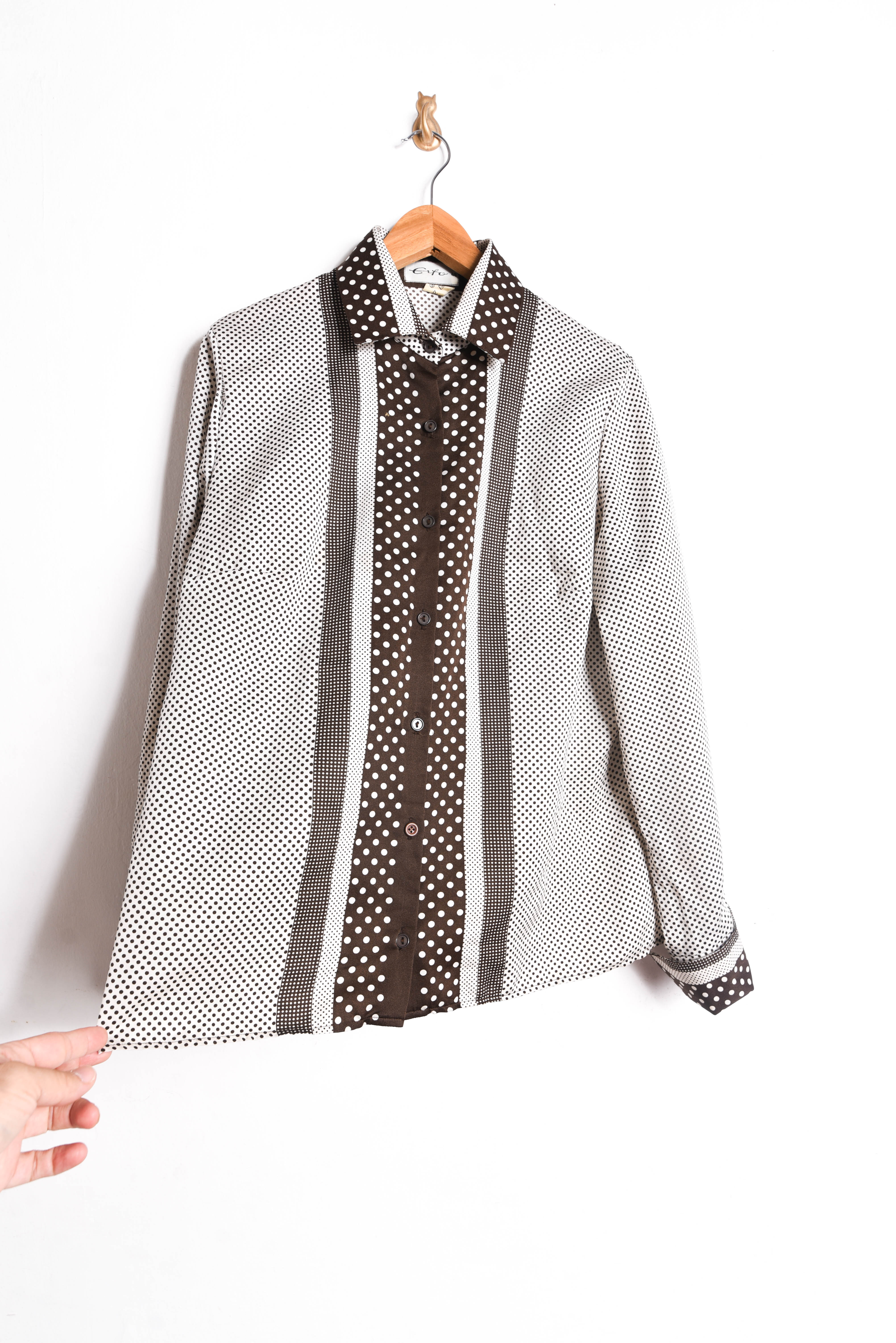 Blusa marfil dots 70s