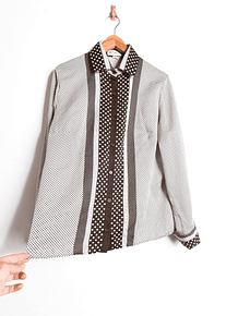 Blusa marfil dots 70s