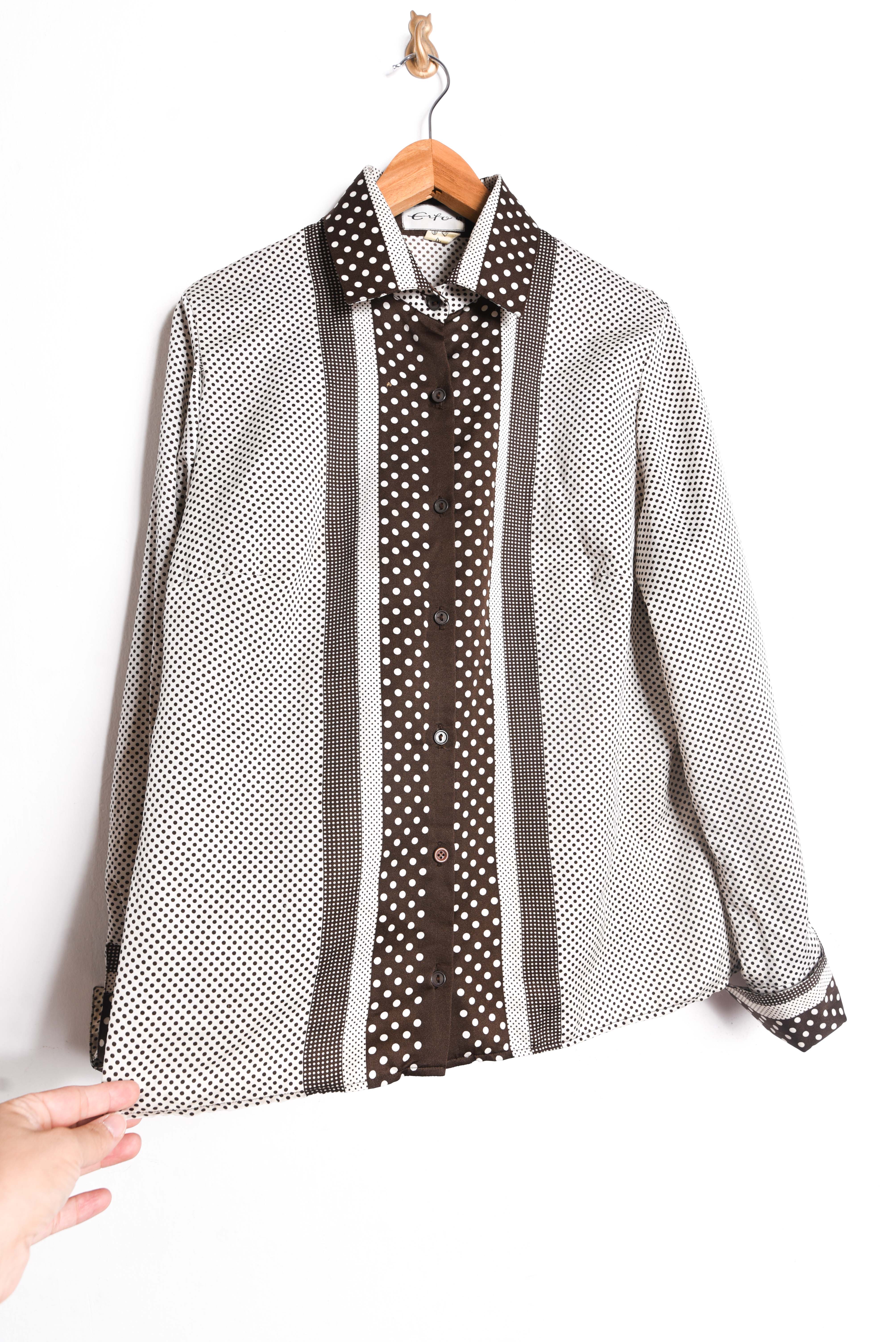 Blusa marfil dots 70s