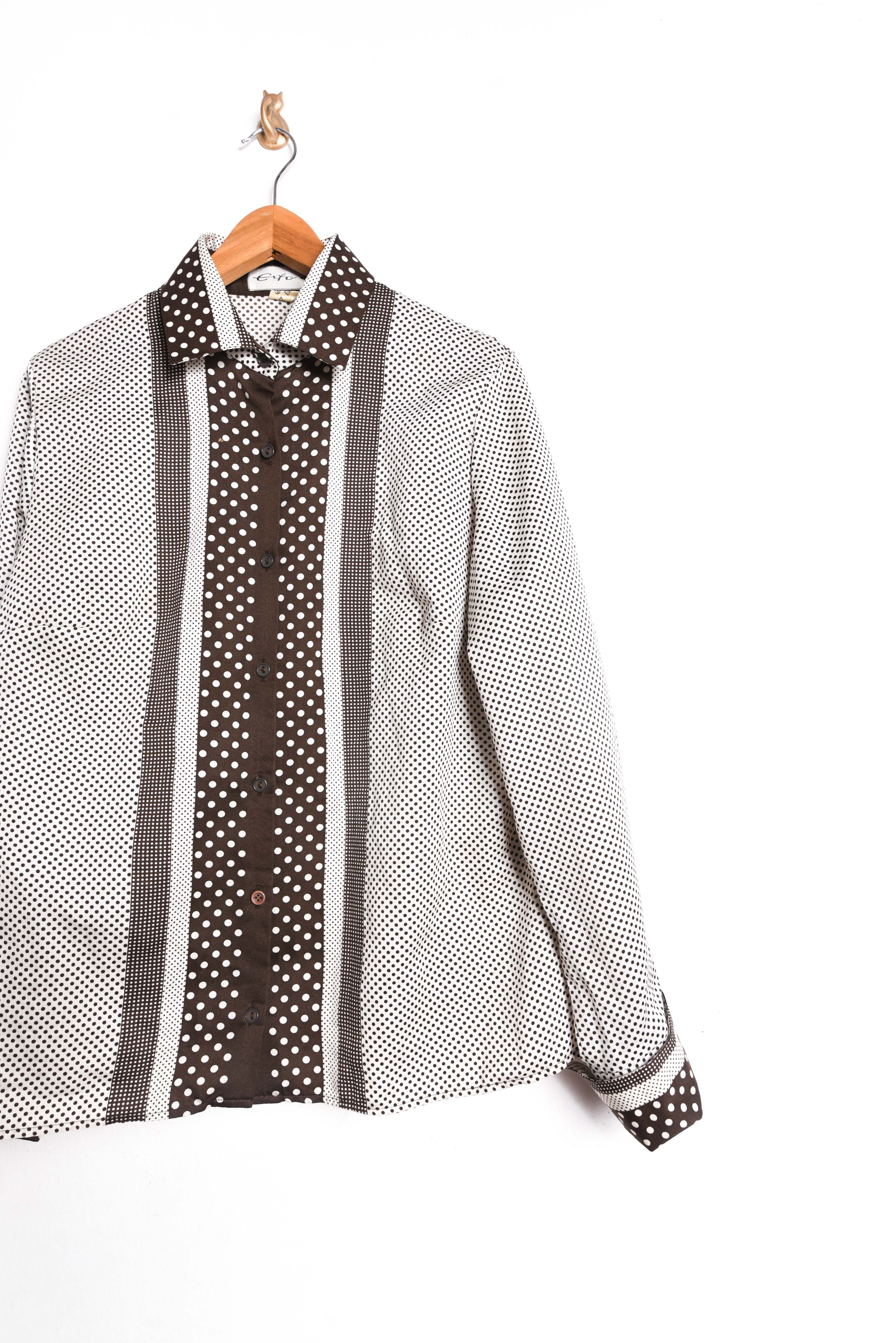 Blusa marfil dots 70s