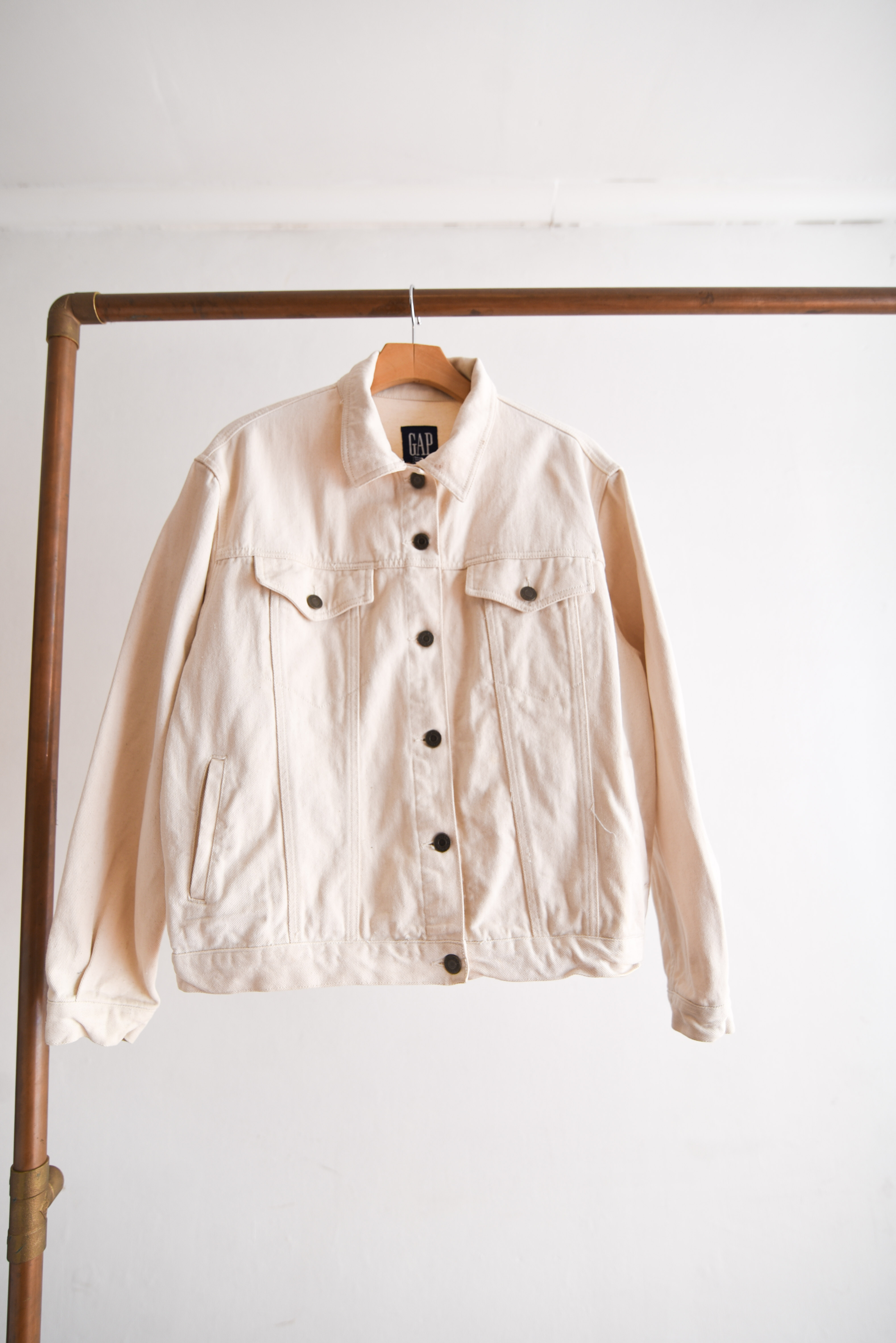 Chaqueta marfil denim 90s