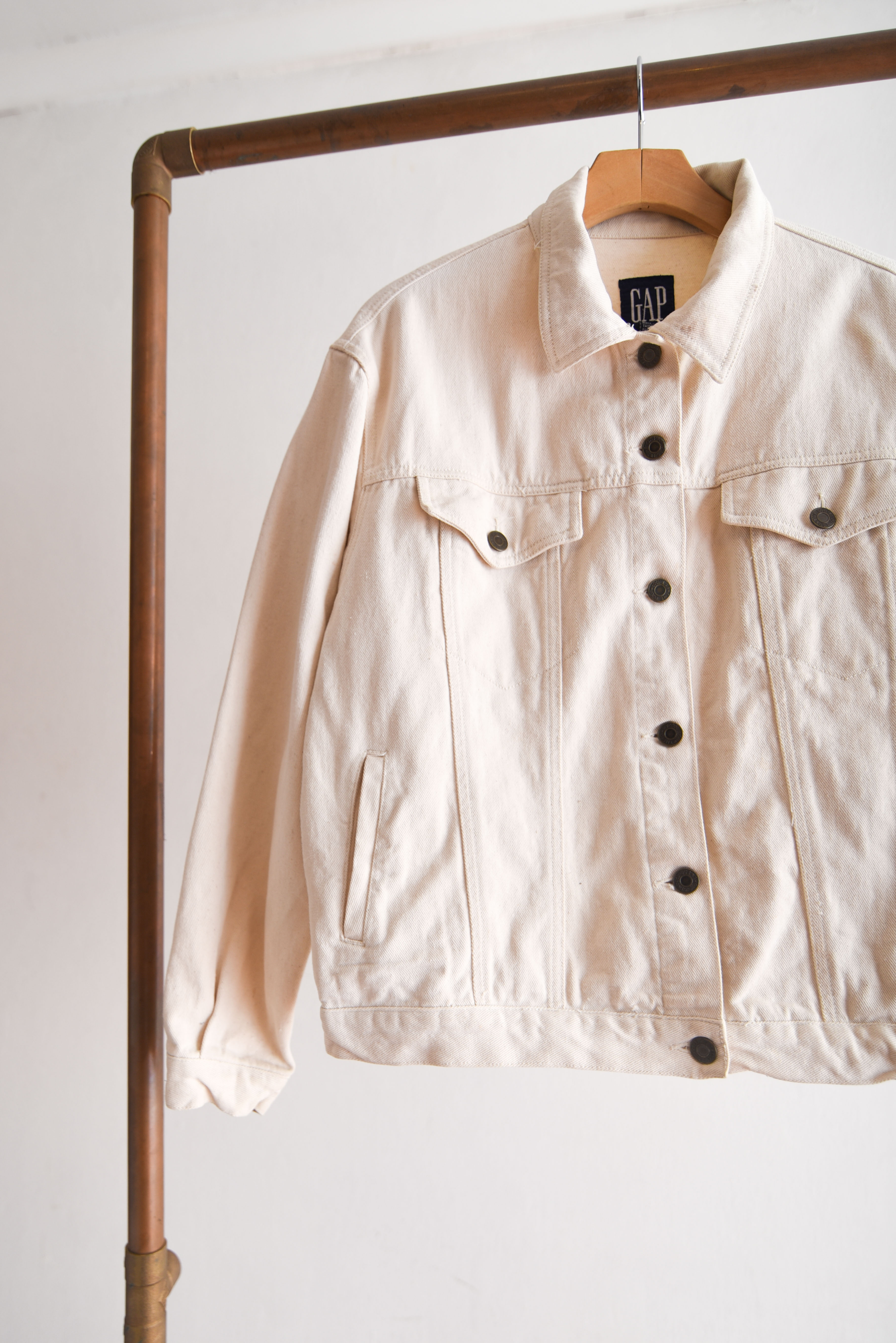 Chaqueta marfil denim 90s