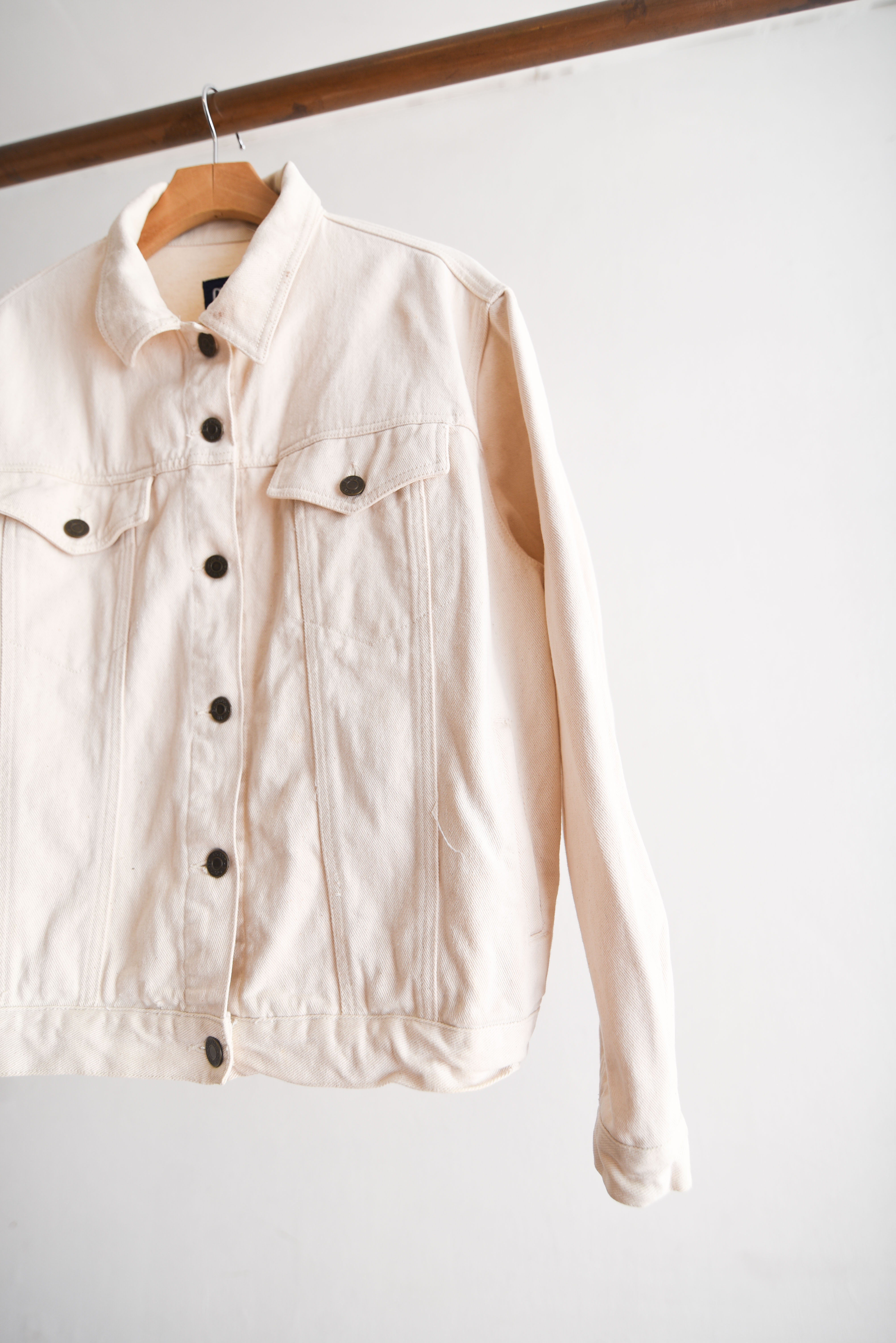 Chaqueta marfil denim 90s