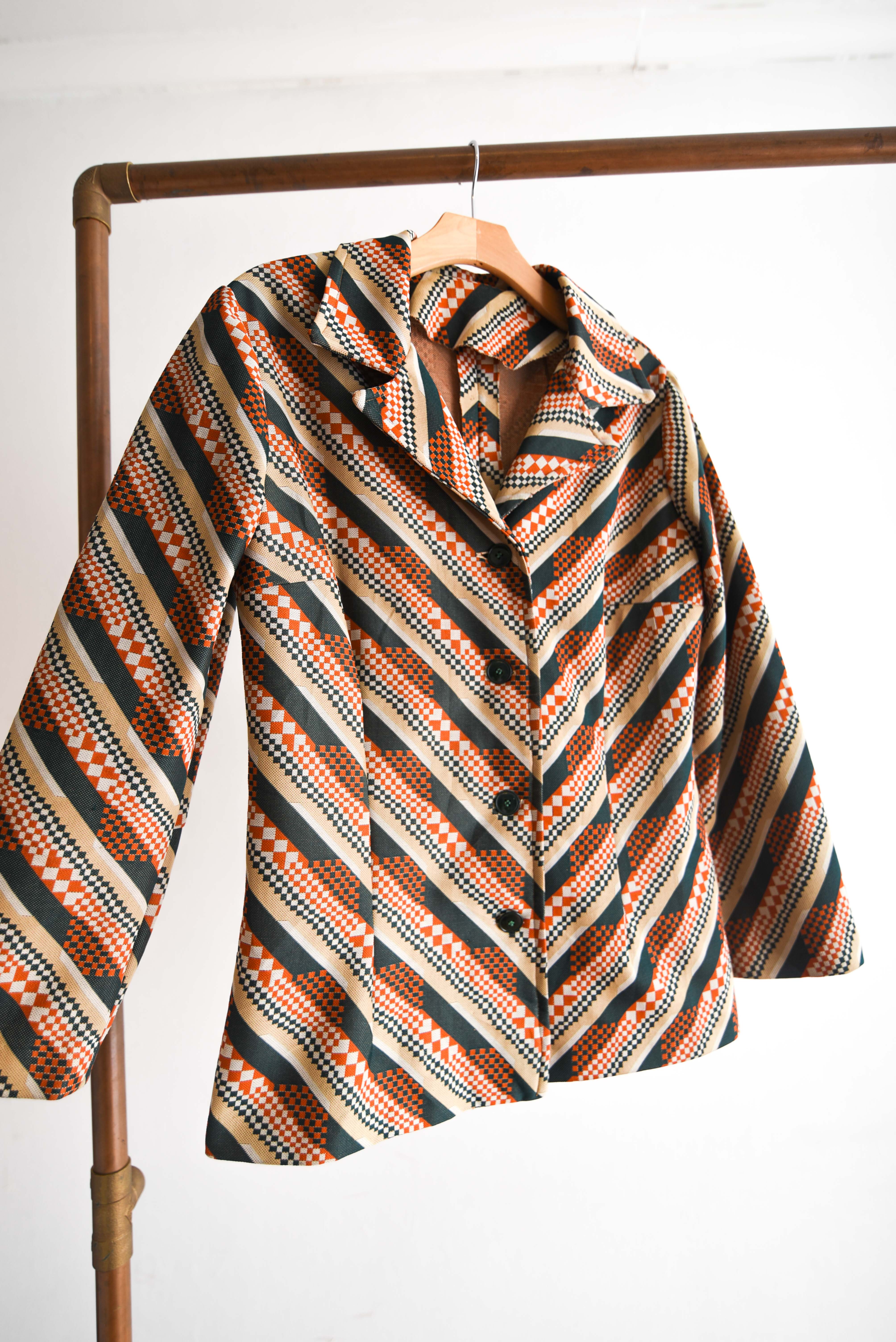 Chaqueta 70s cuadritos