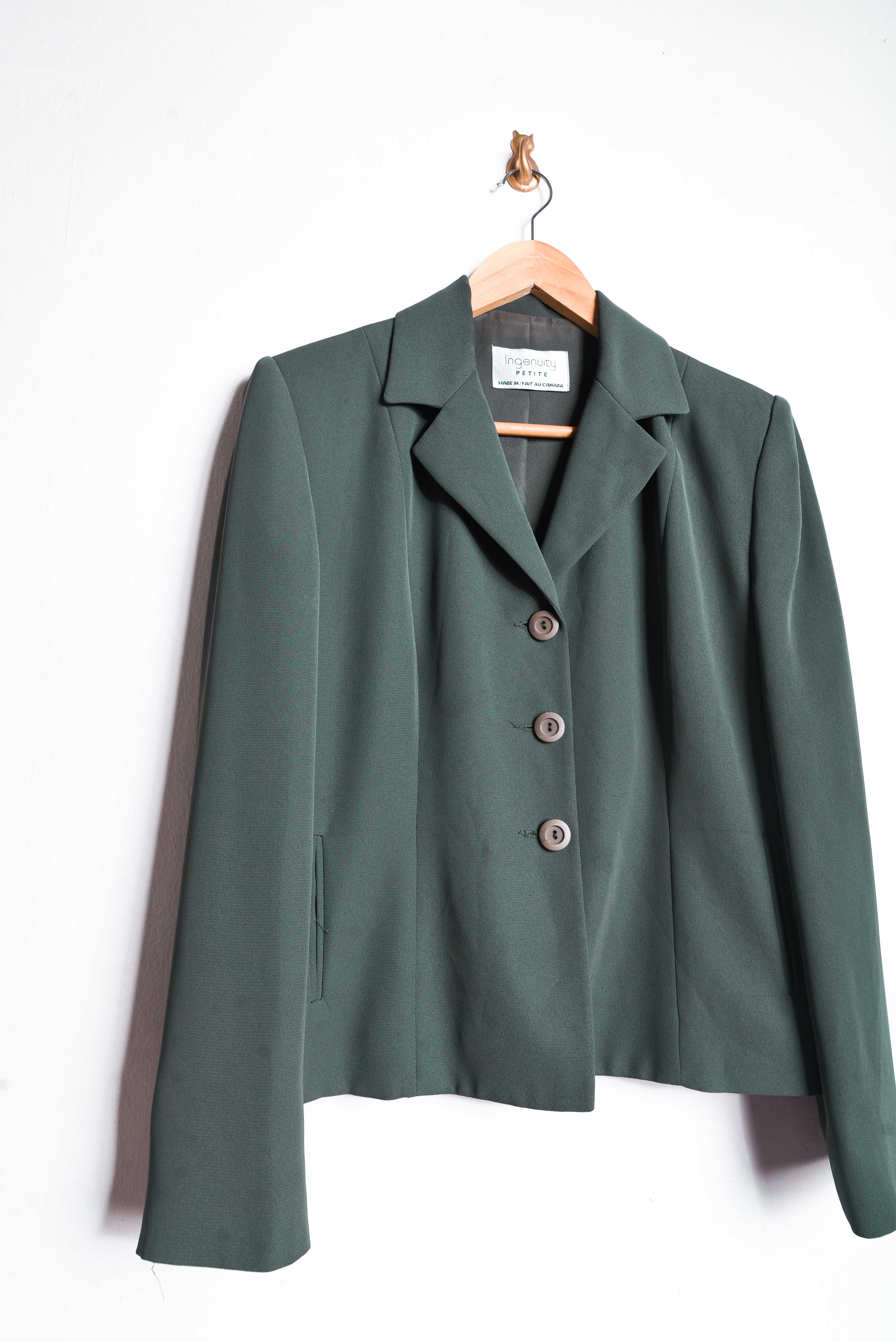 Blazer verde 90s botones