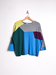 Chaleco geométrico multicolor