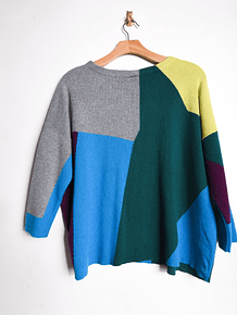 Chaleco geométrico multicolor