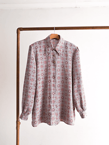 Blusón gris rombos 70s