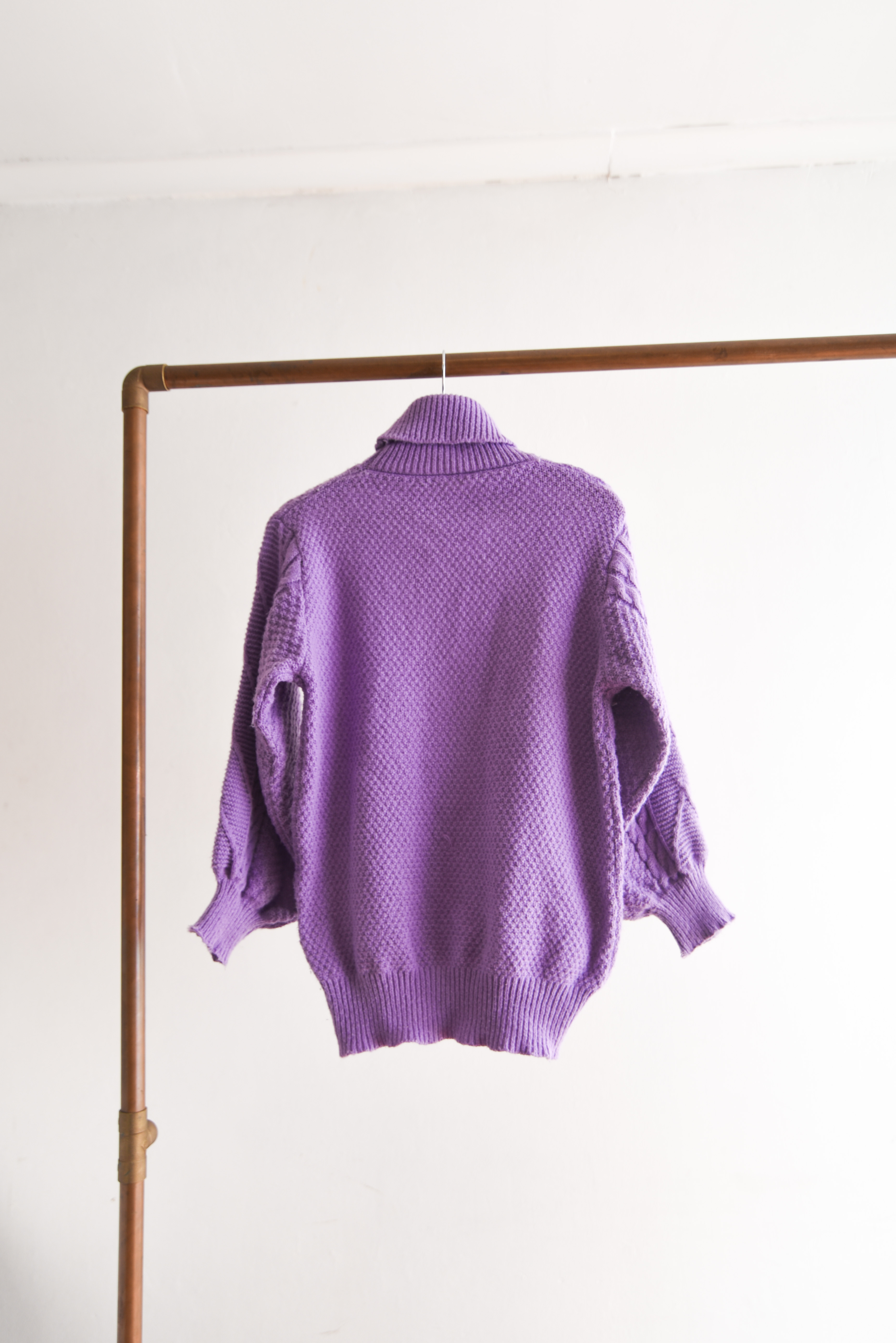 Chaleco lila globo trenzado