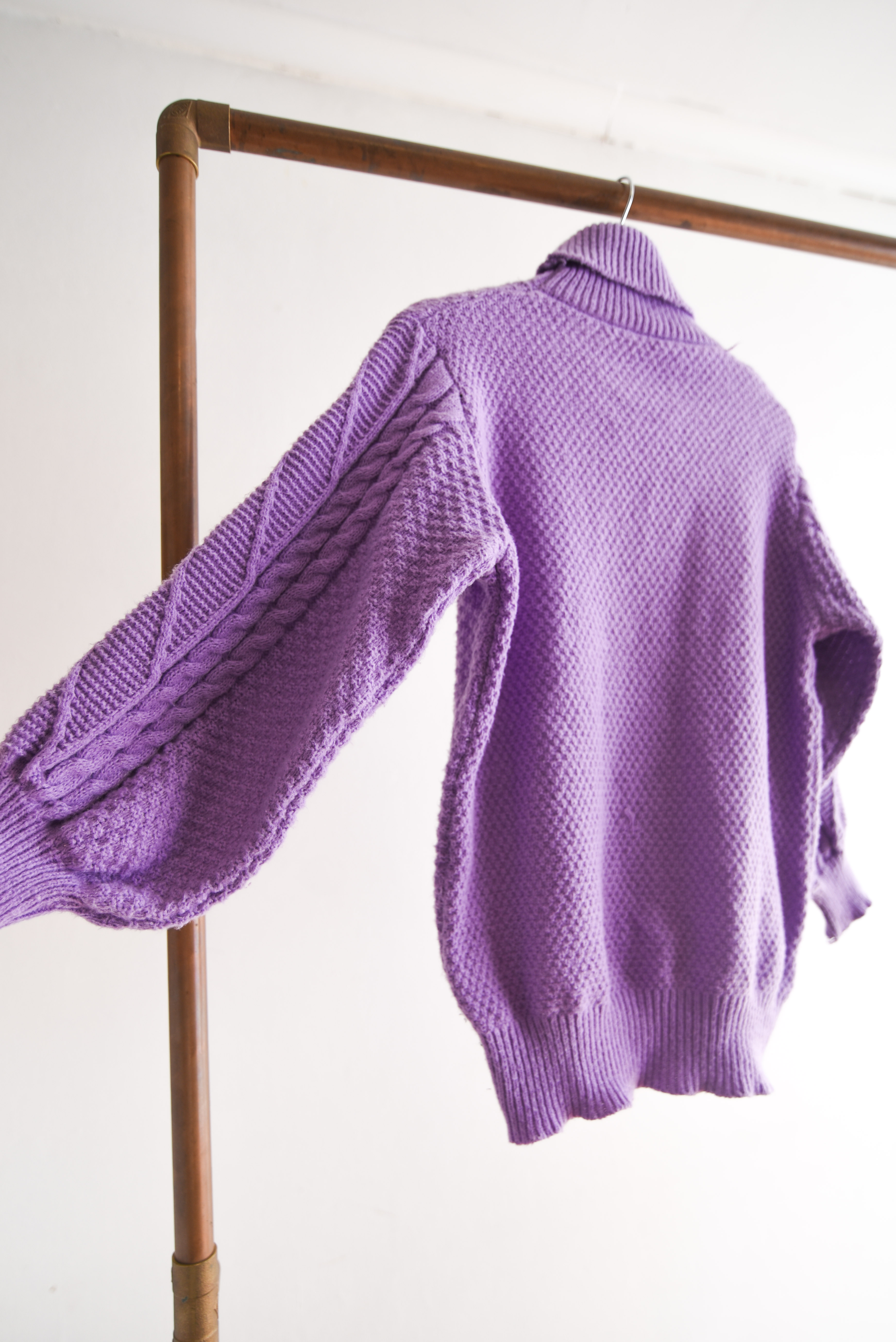 Chaleco lila globo trenzado