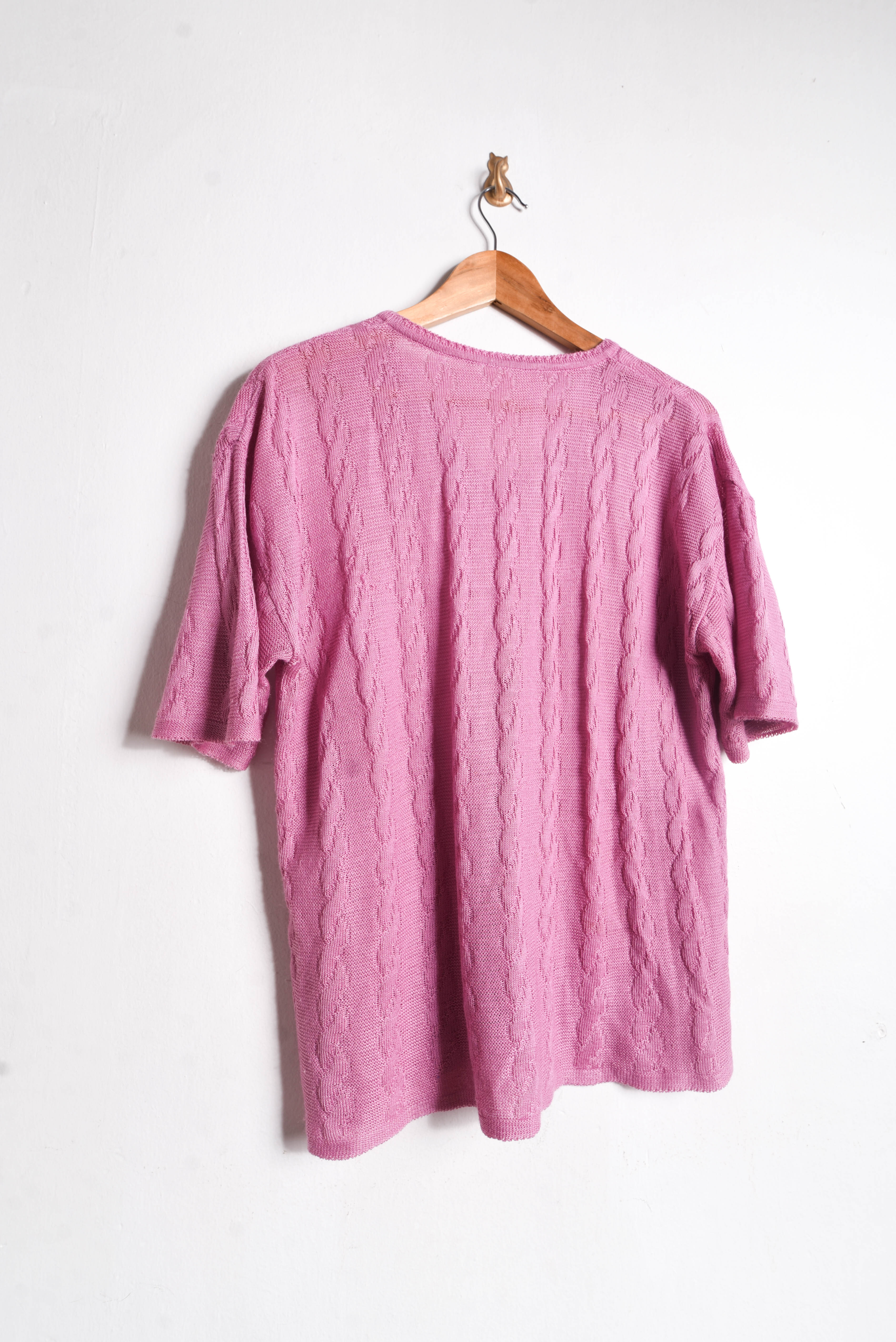 Top tejido rosa vintage