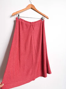 Falda tejida salmón vintage