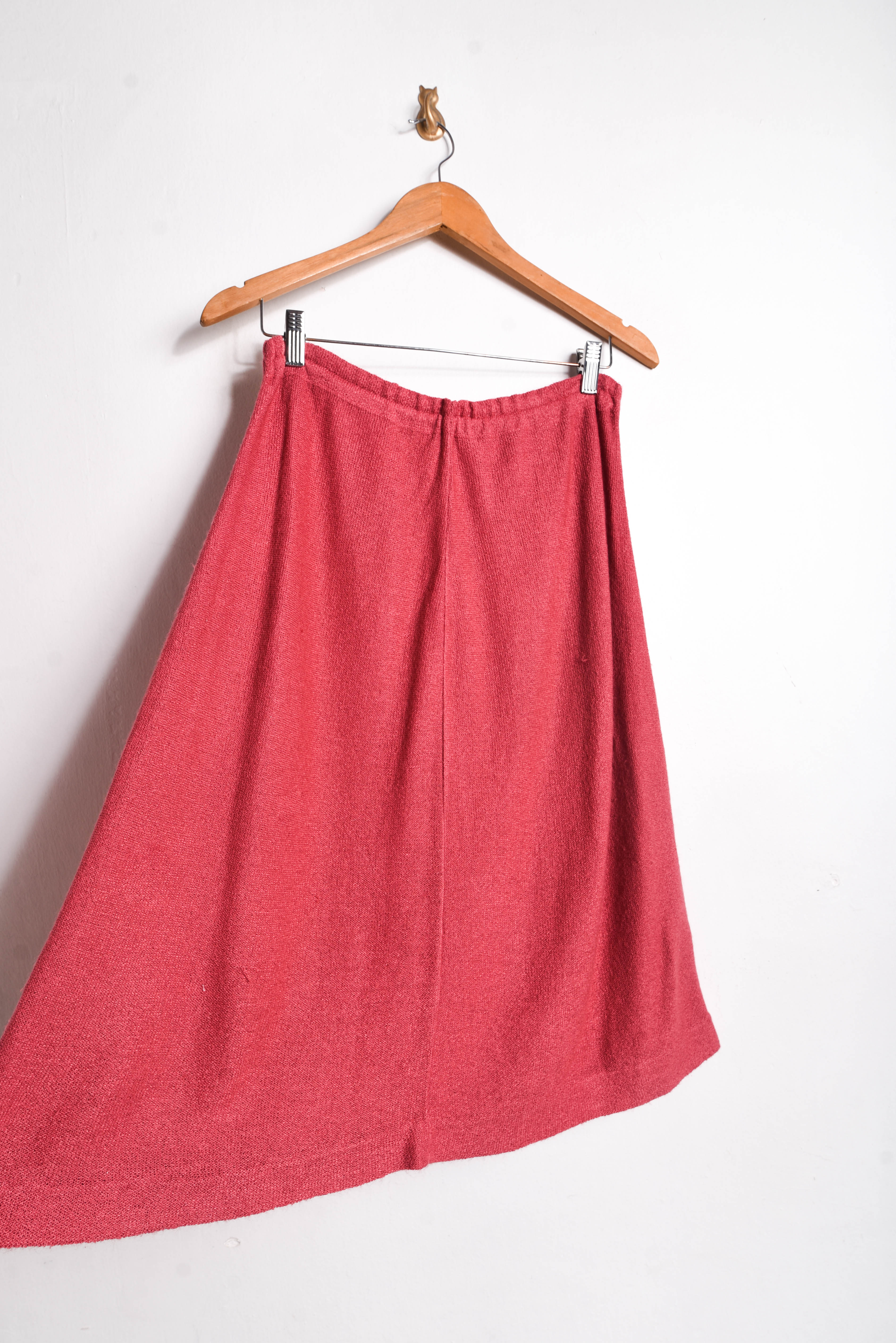 Falda tejida salmón vintage