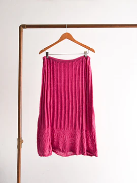 Falda tejido fucsia vintage