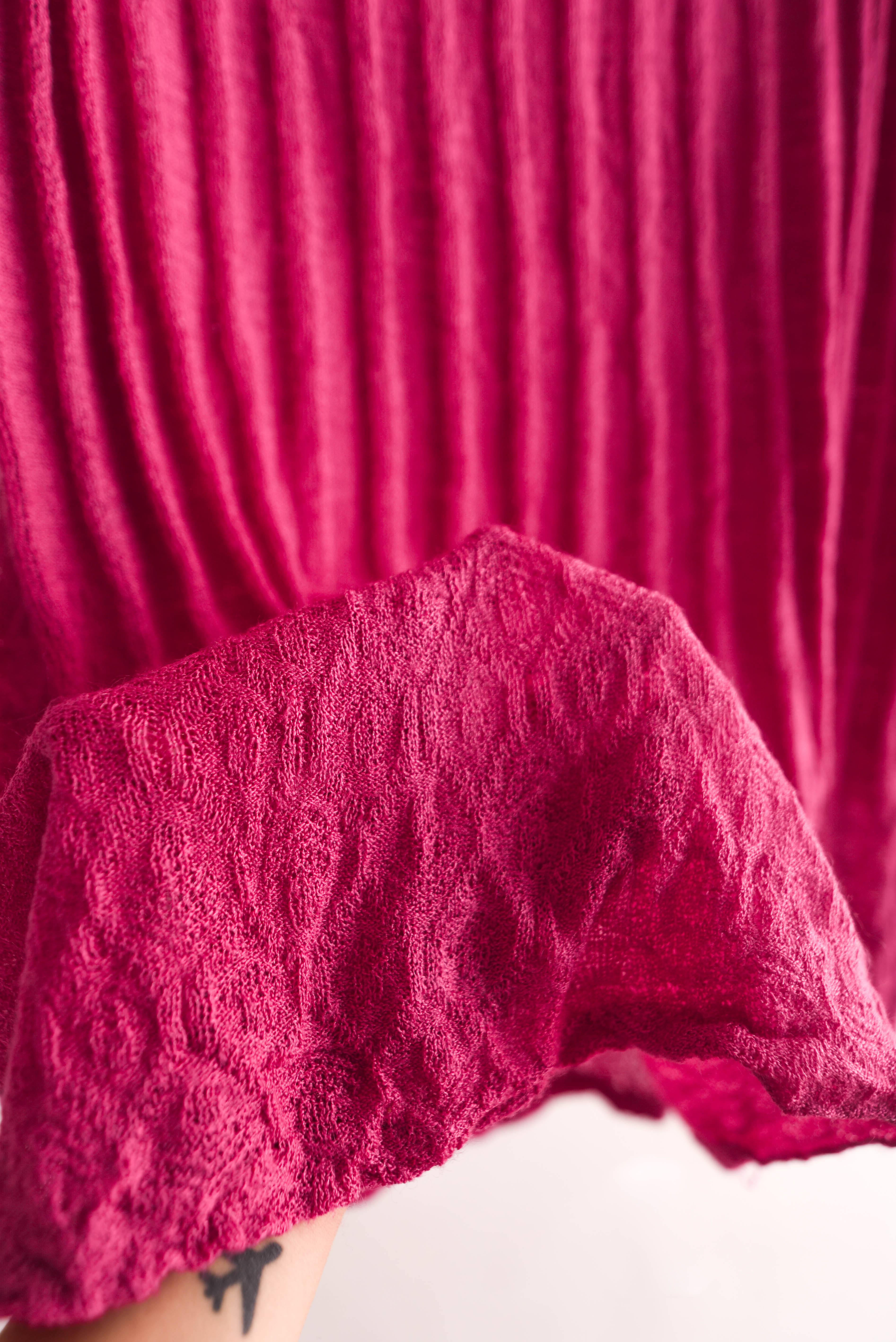 Falda tejido fucsia vintage