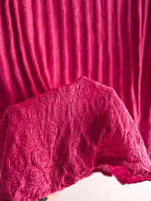 Falda tejido fucsia vintage