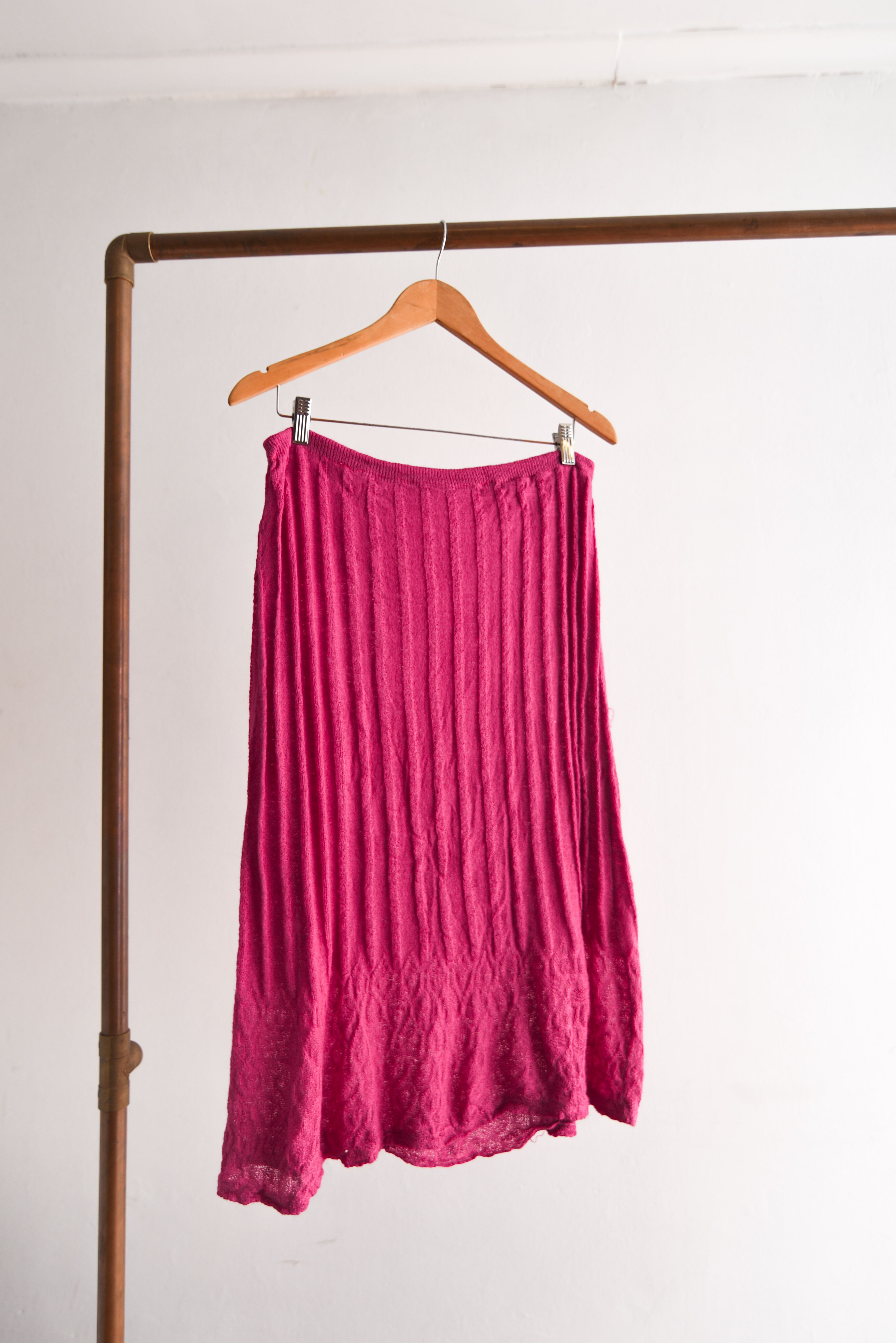 Falda tejido fucsia vintage