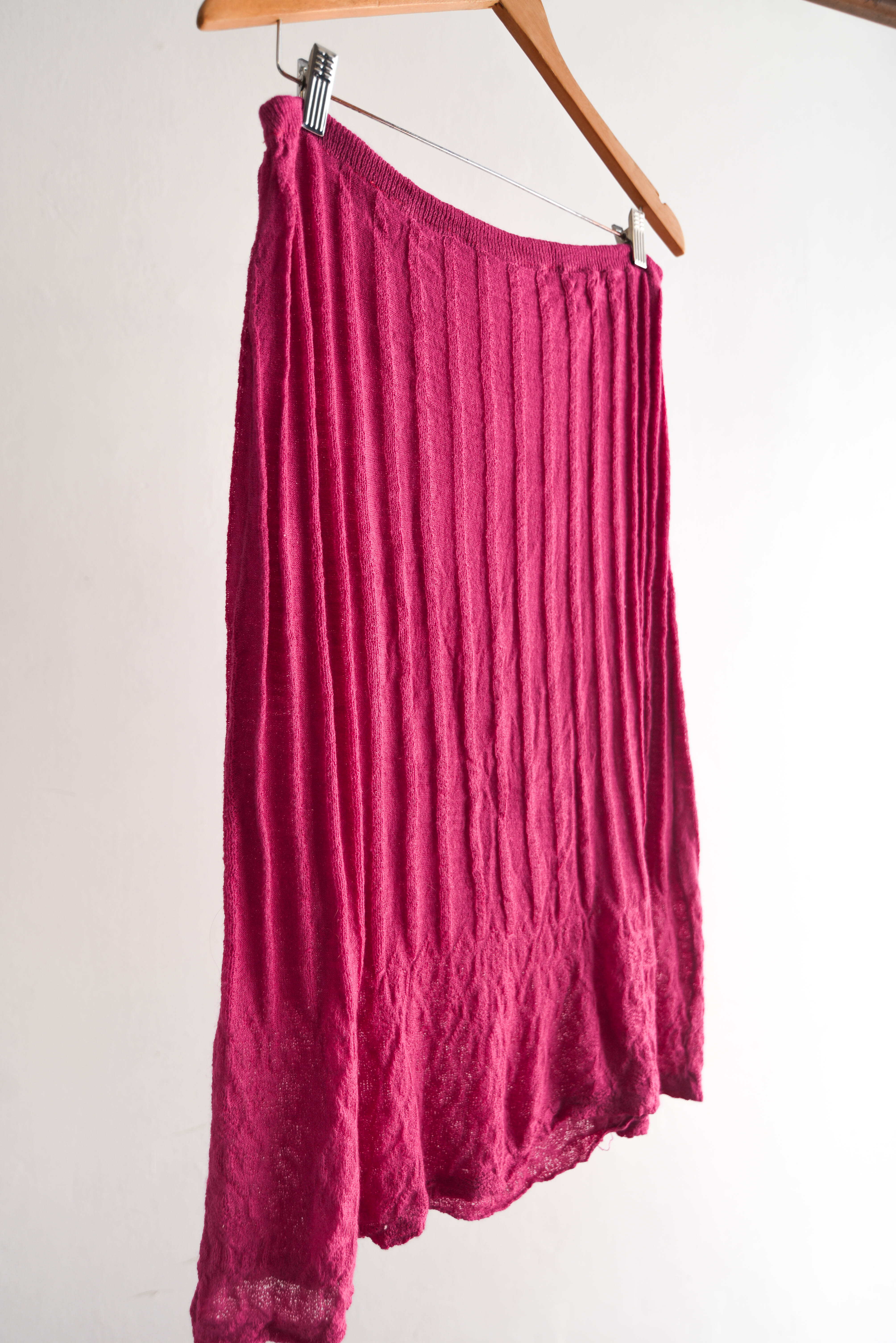 Falda tejido fucsia vintage
