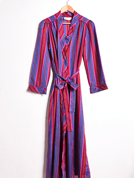 Bata lencera rayada 80s