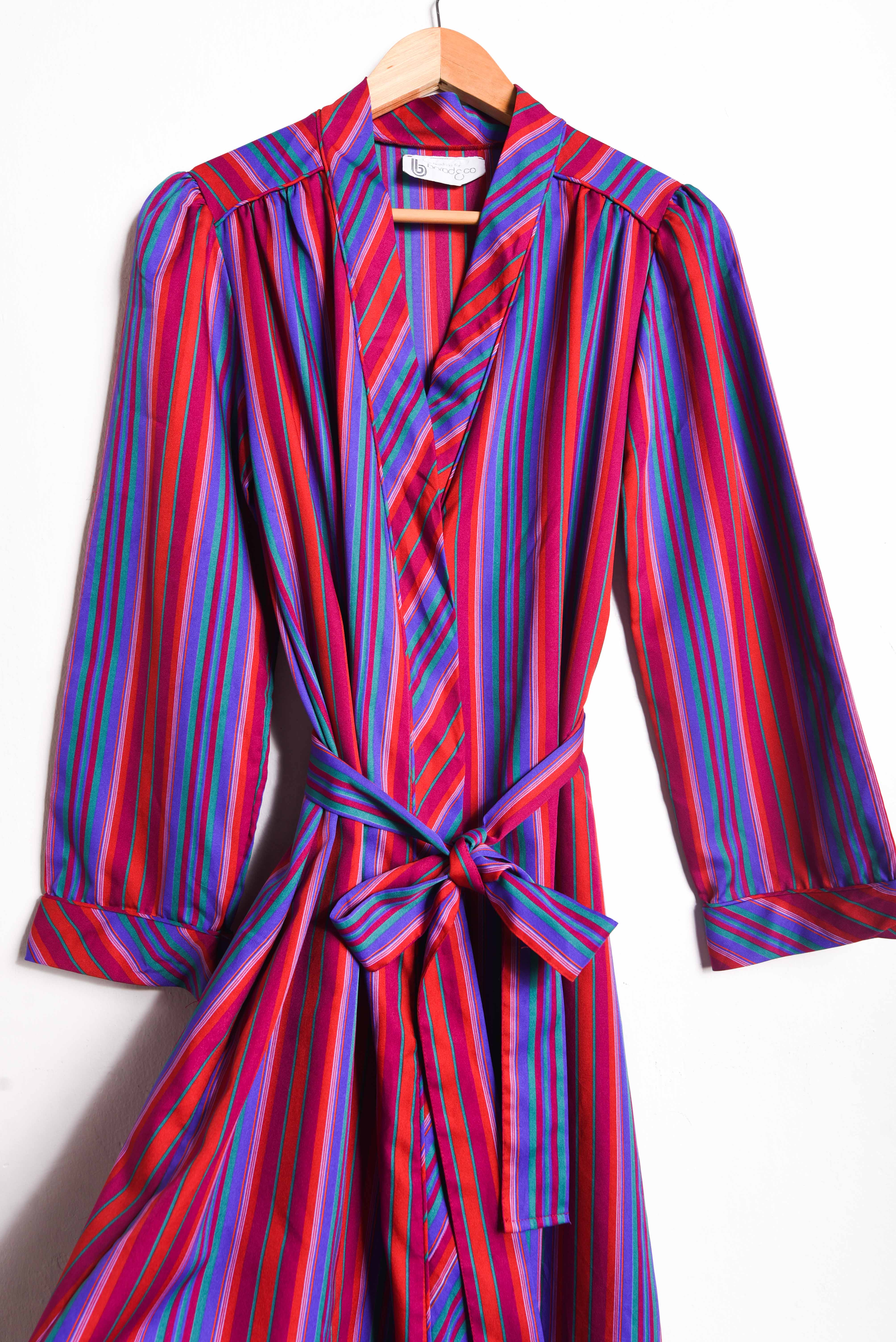 Bata lencera rayada 80s