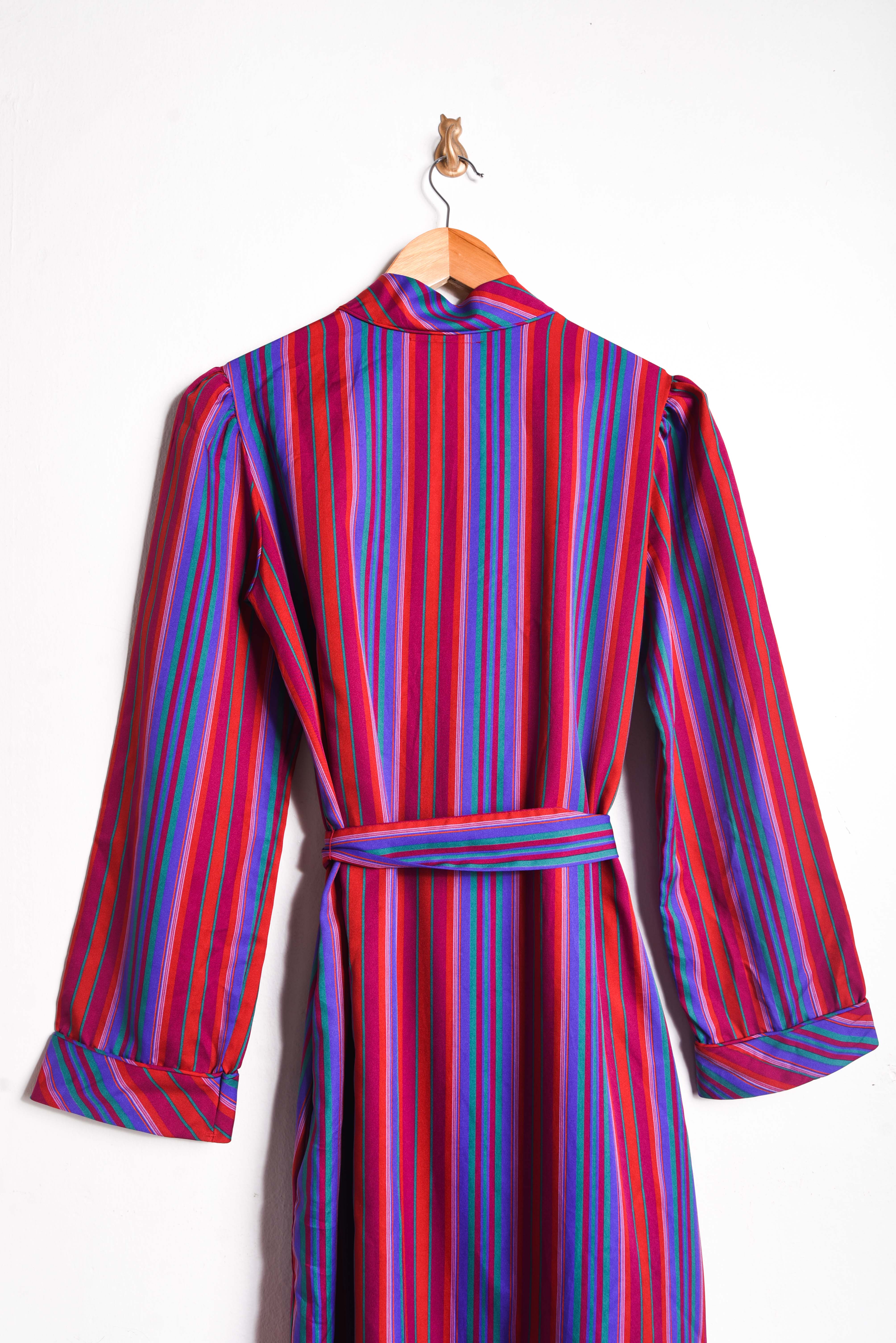 Bata lencera rayada 80s