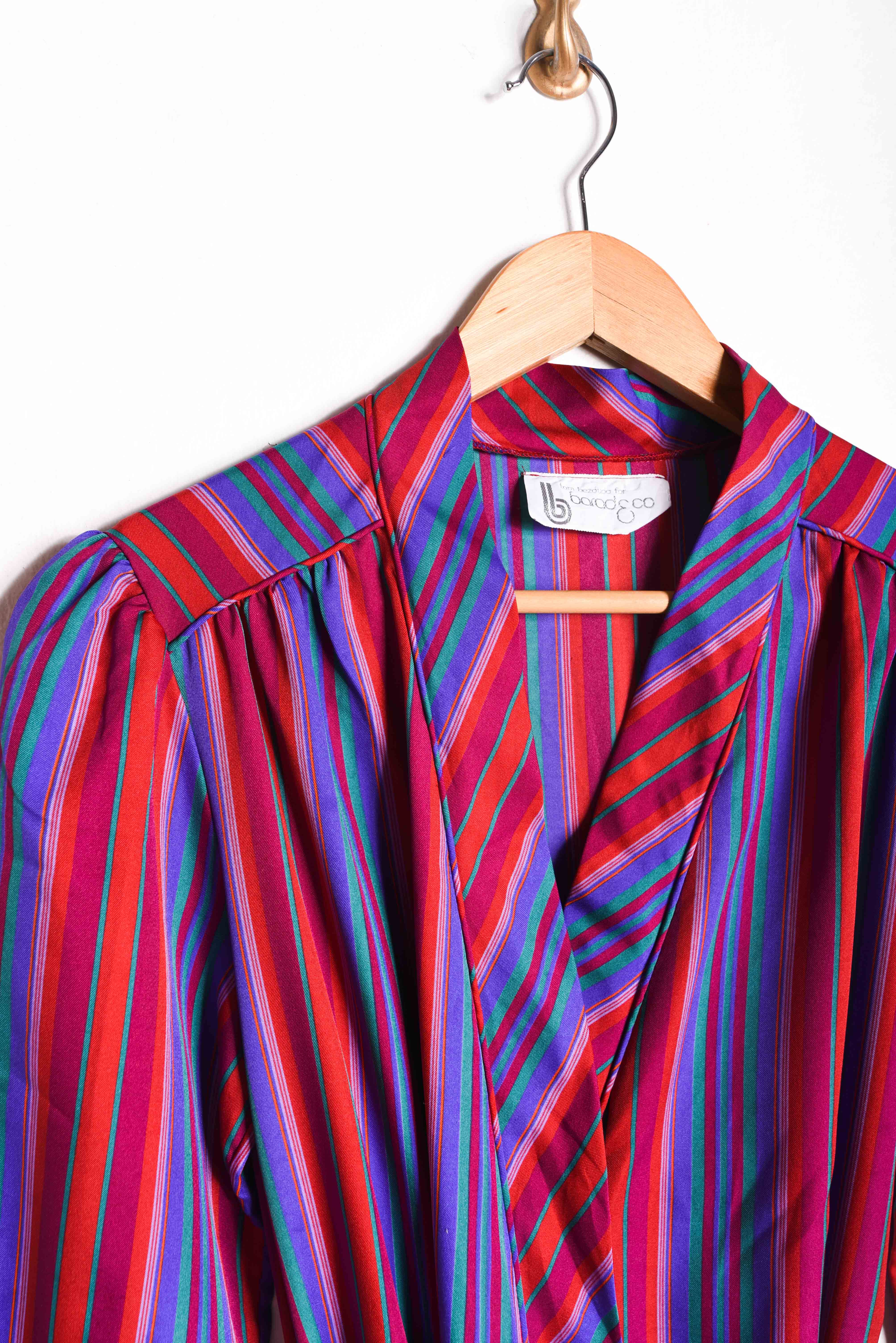 Bata lencera rayada 80s