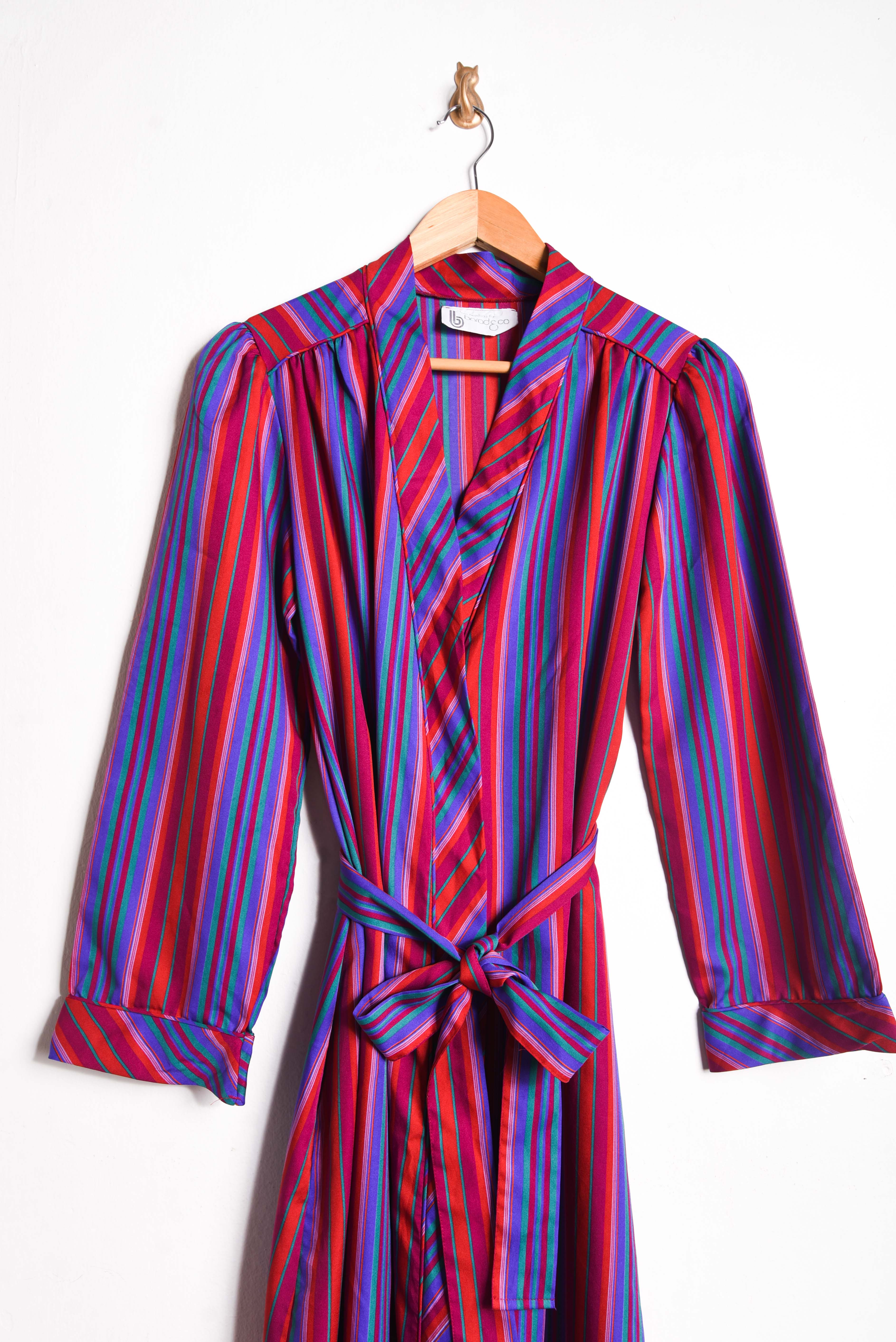 Bata lencera rayada 80s