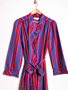 Bata lencera rayada 80s