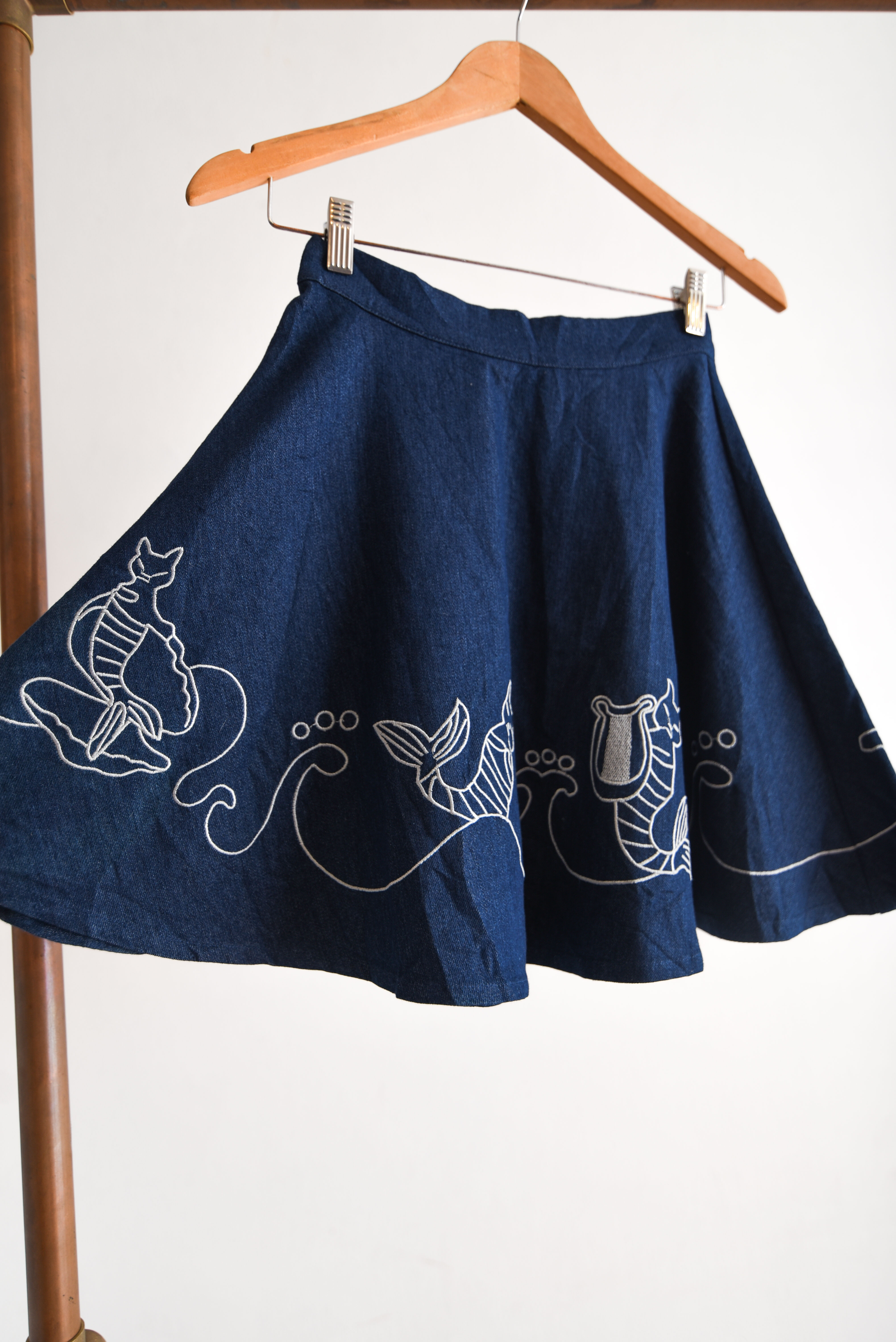 Falda denim gato sirena