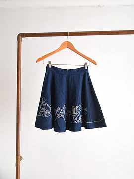 Falda denim gato sirena