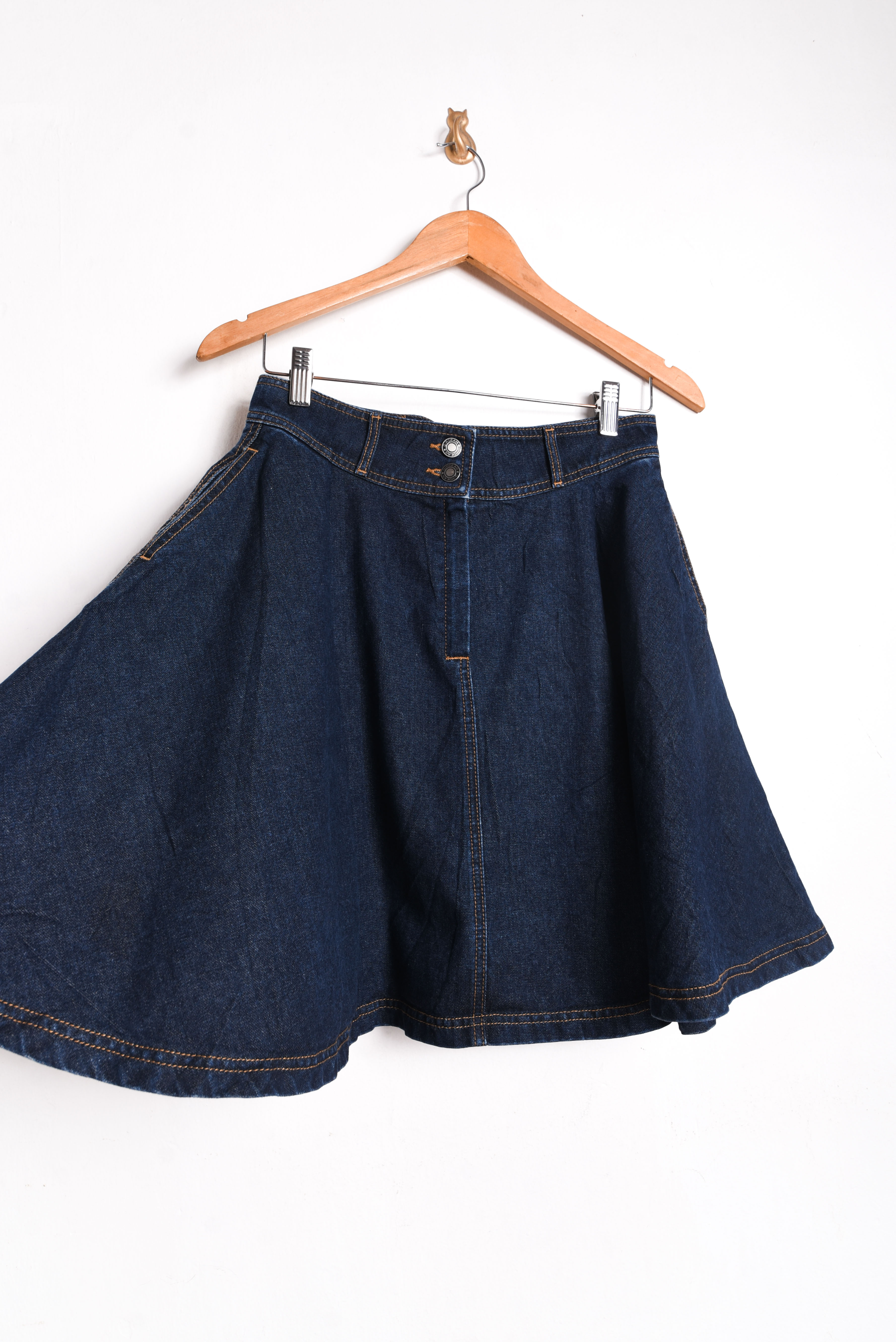 Falda denim plato