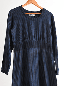 Maxi vestido azulino gingham