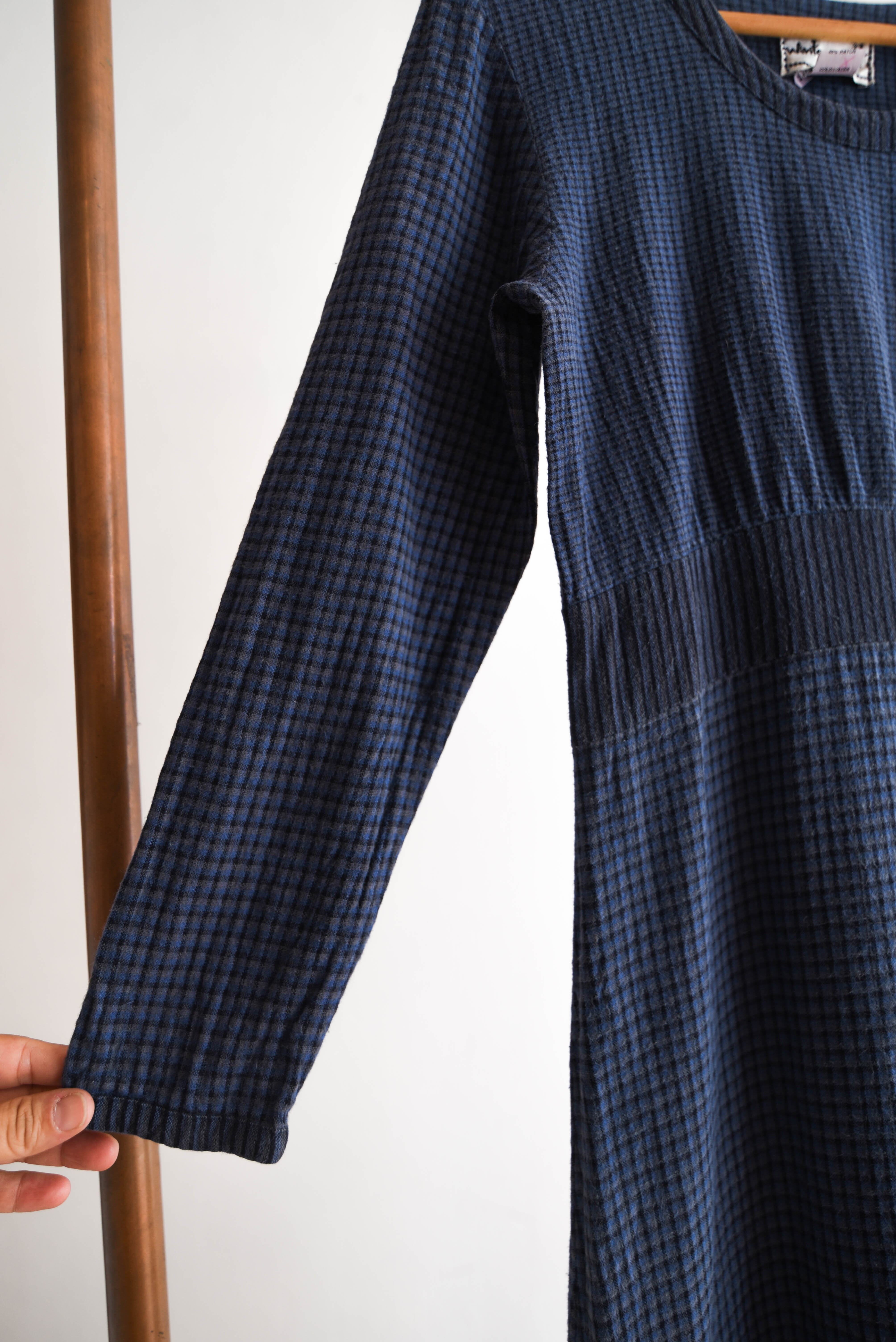 Maxi vestido azulino gingham