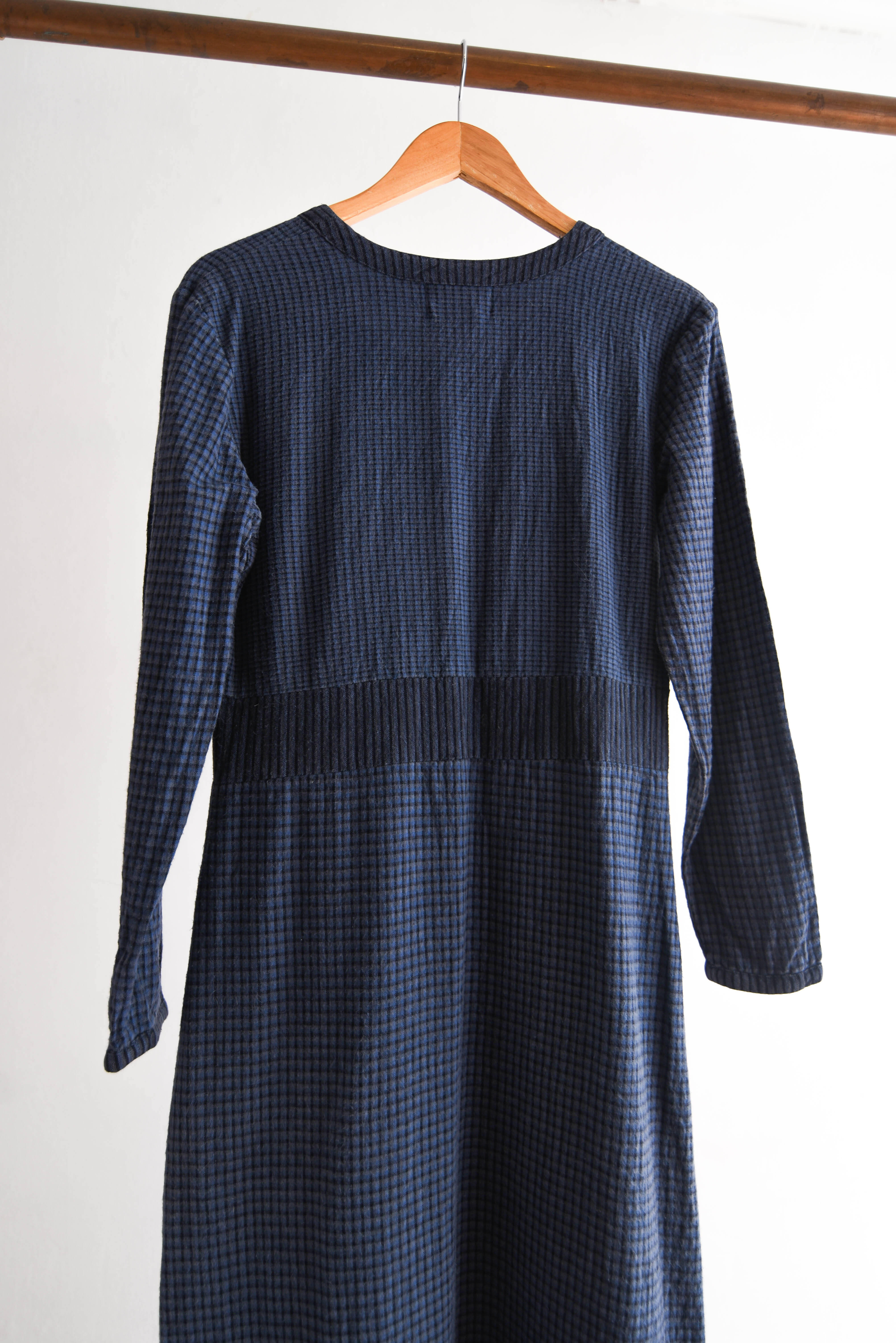 Maxi vestido azulino gingham