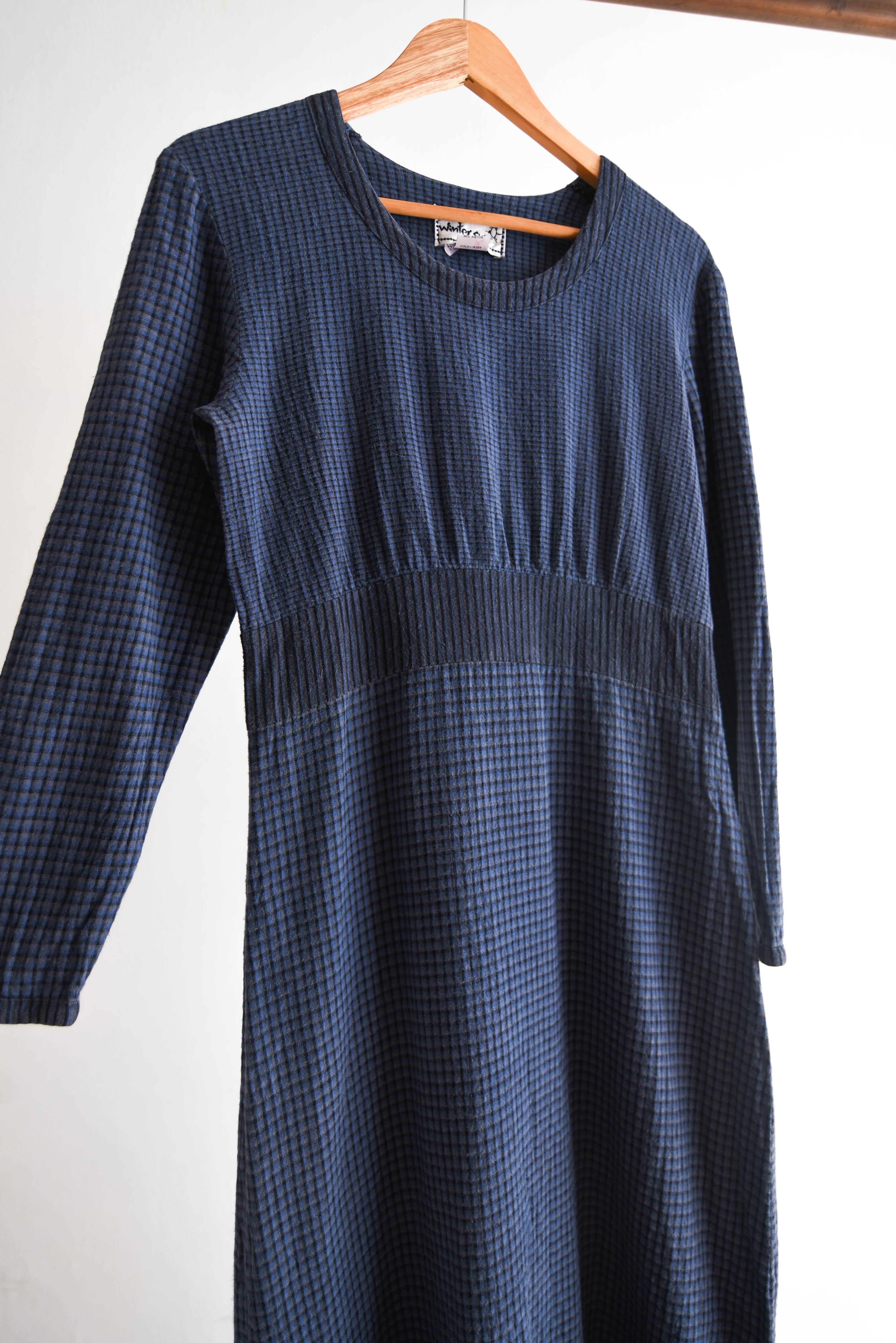 Maxi vestido azulino gingham