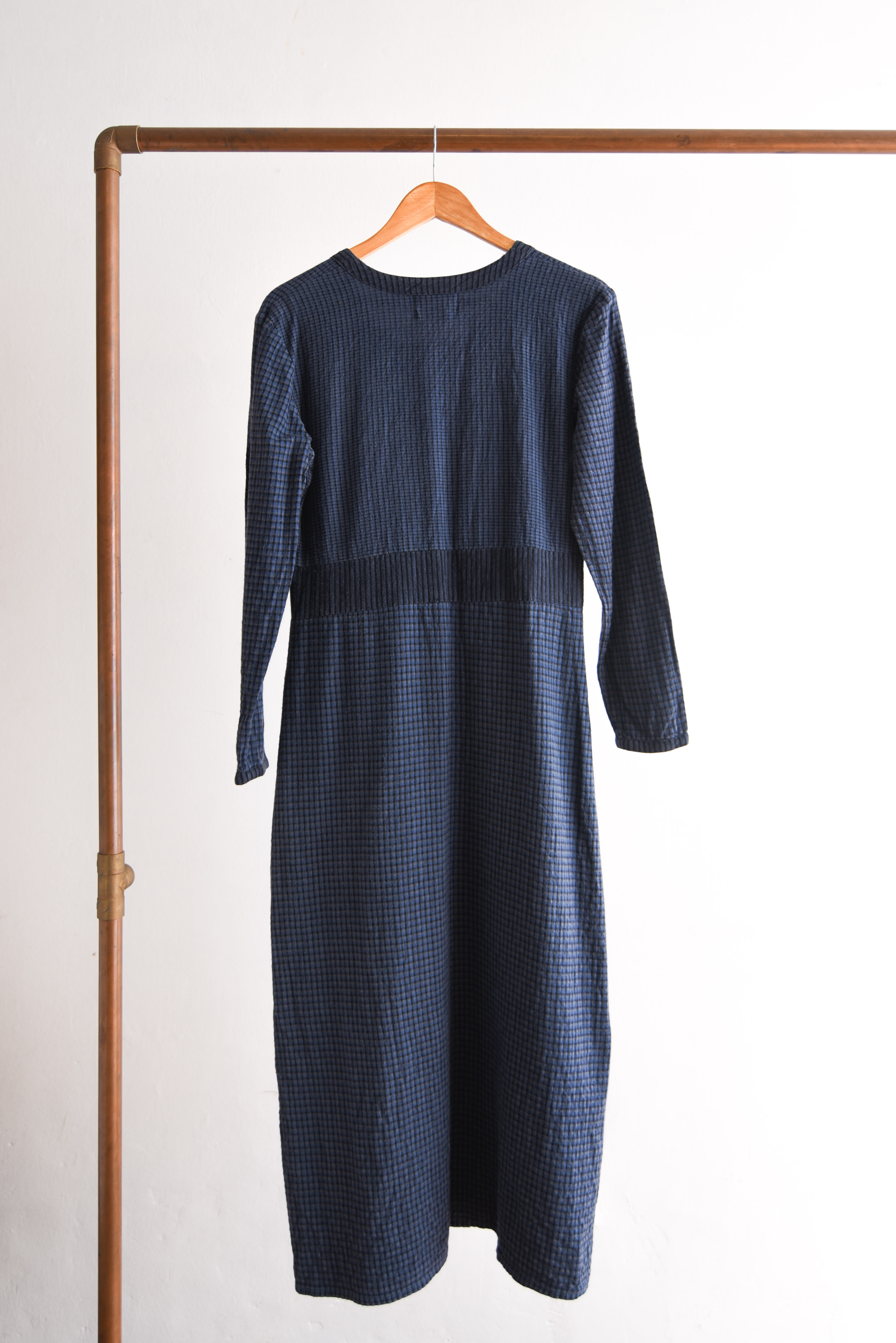 Maxi vestido azulino gingham