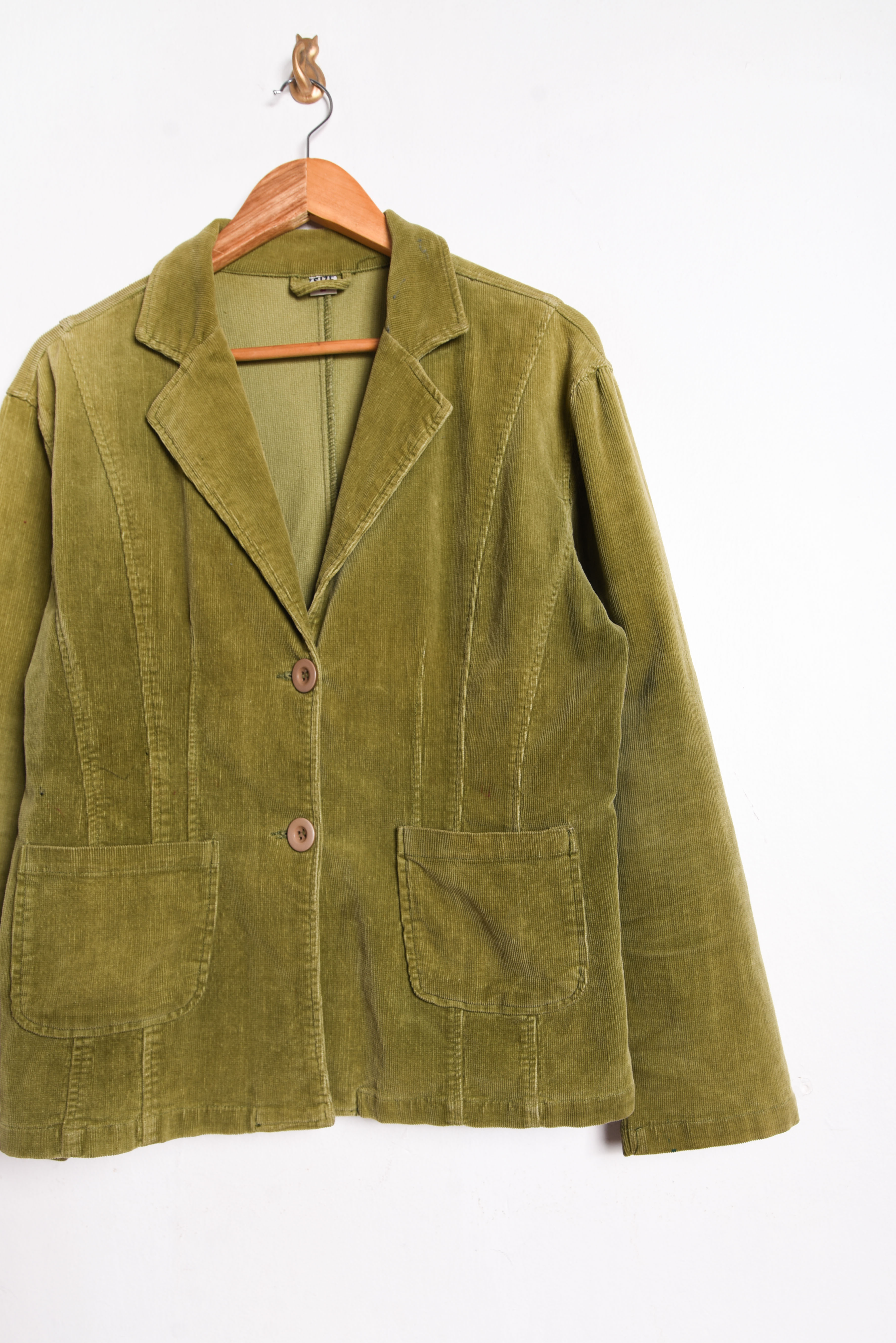 Blazer cotelé pistacho