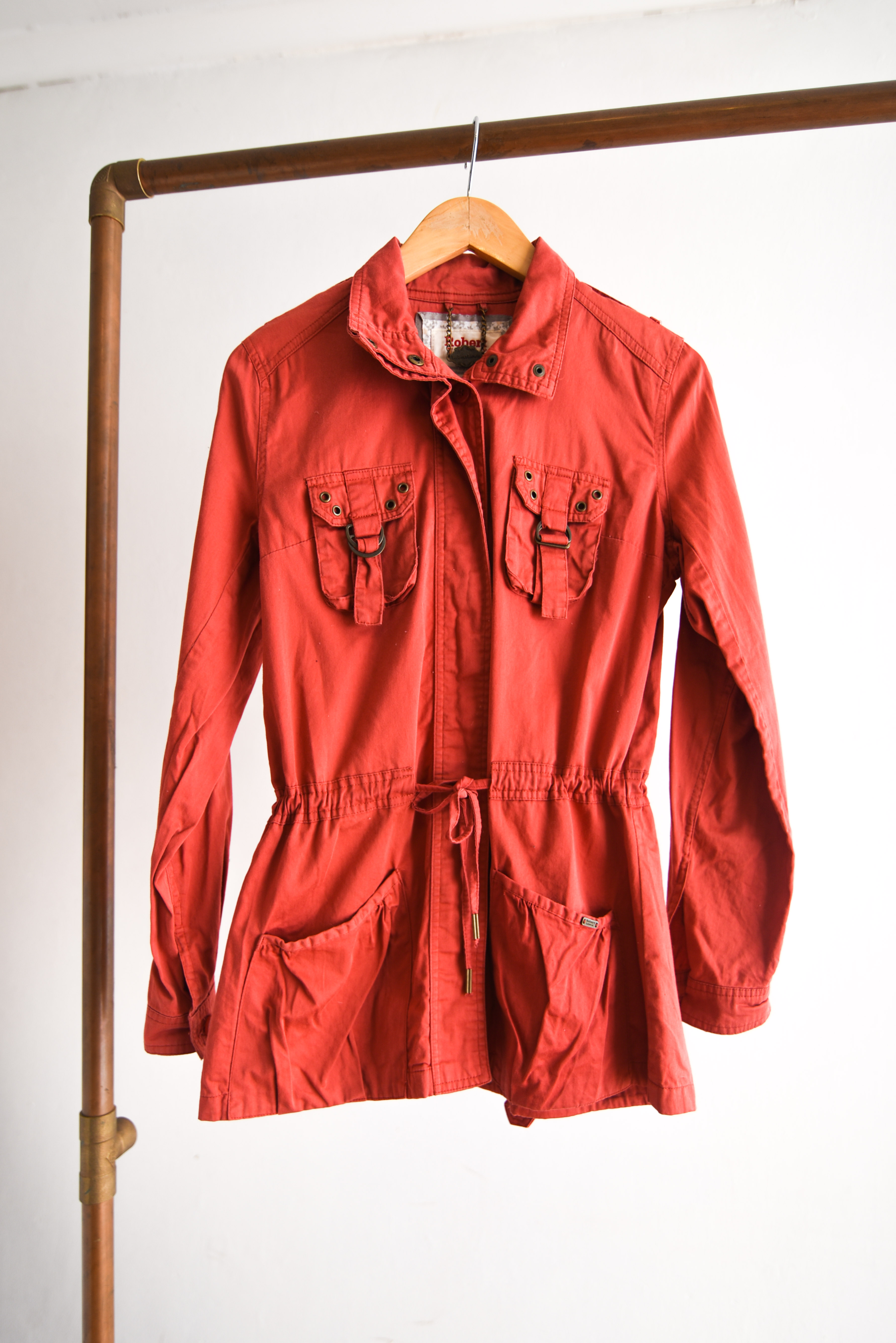 Chaqueta acinturada brick