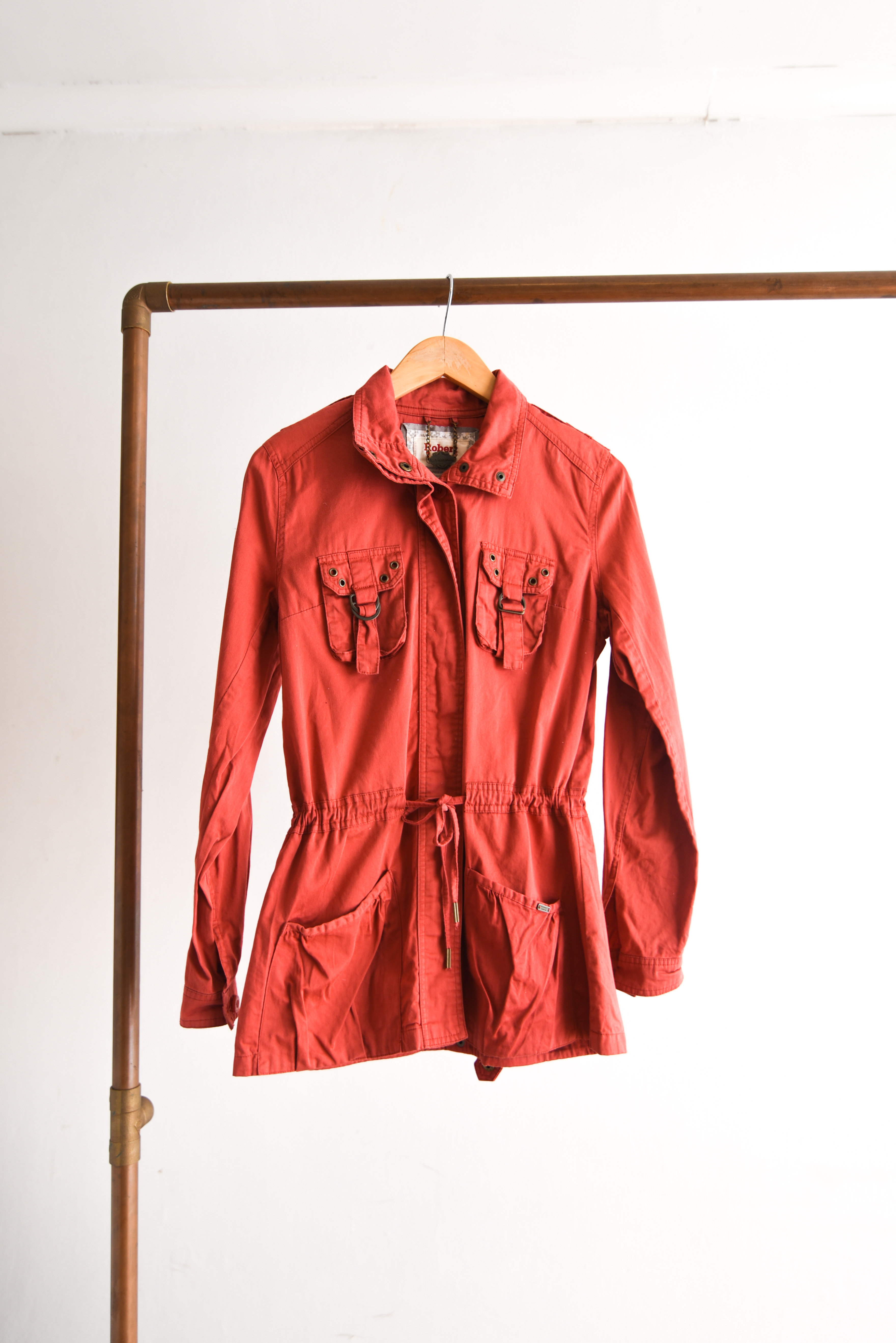 Chaqueta acinturada brick