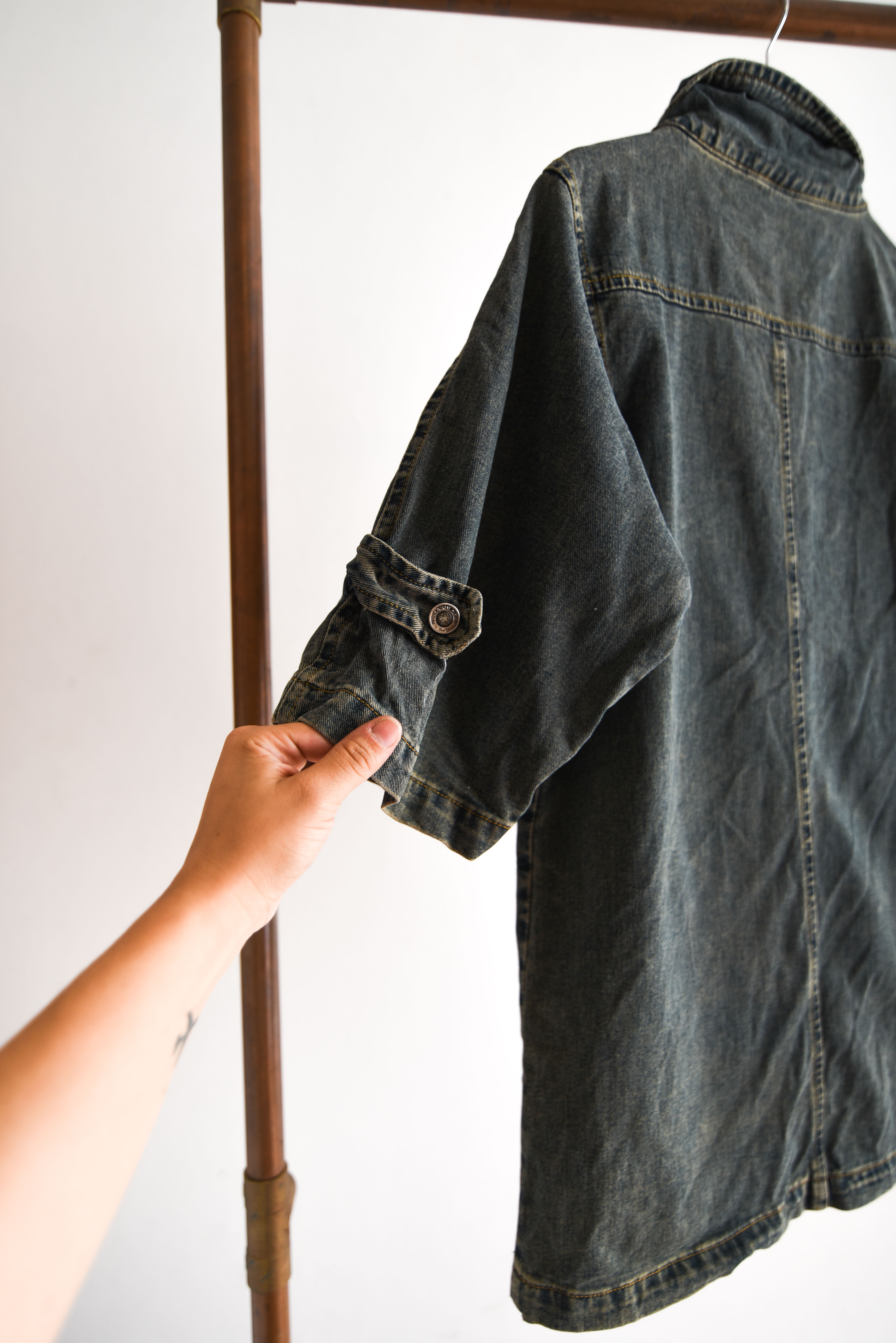 Mini vestido denim y2k