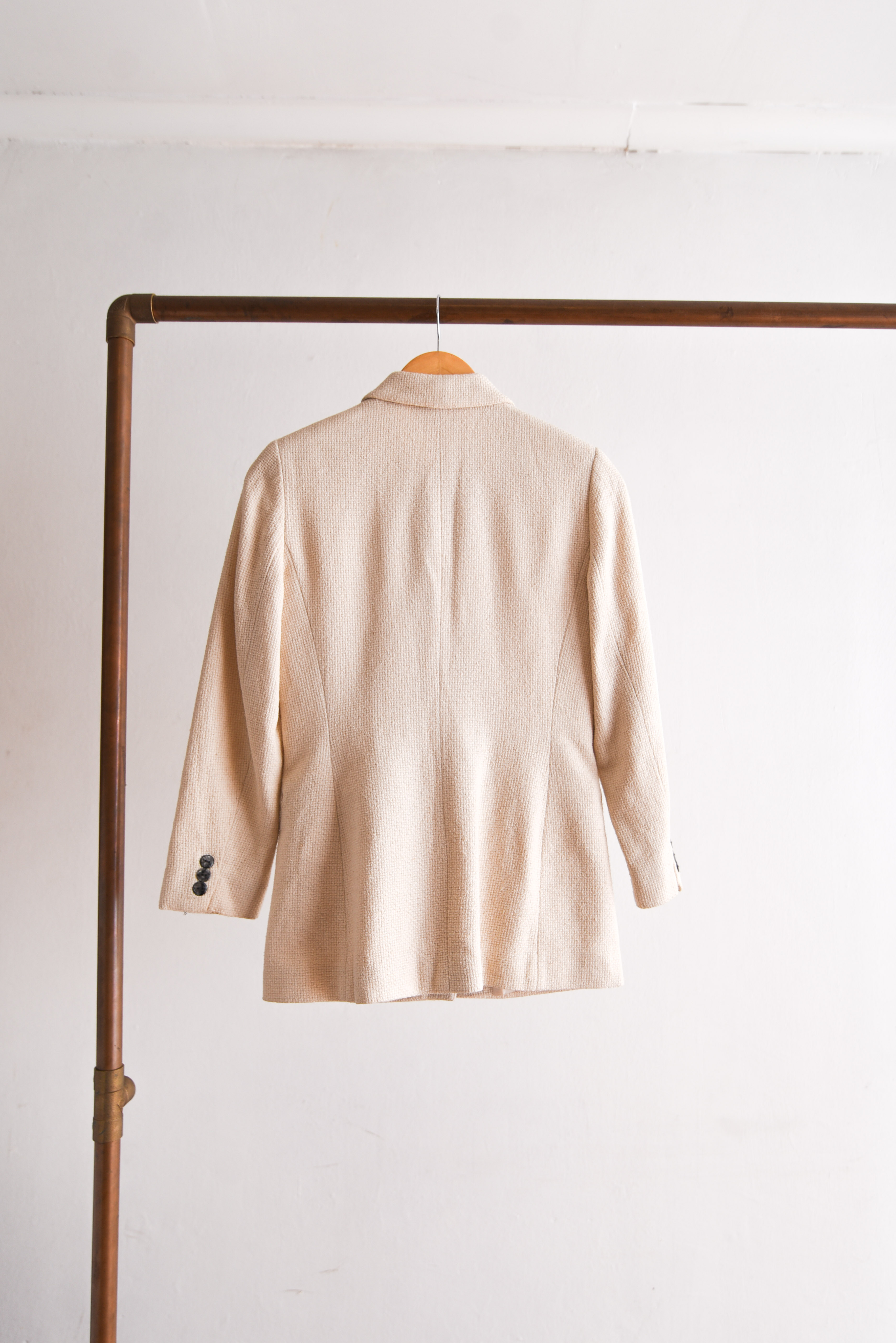 Chaqueta marfil seda vintage