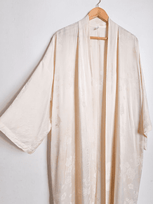 Kimono vintage marfil seda
