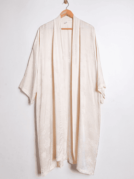 Kimono vintage marfil seda