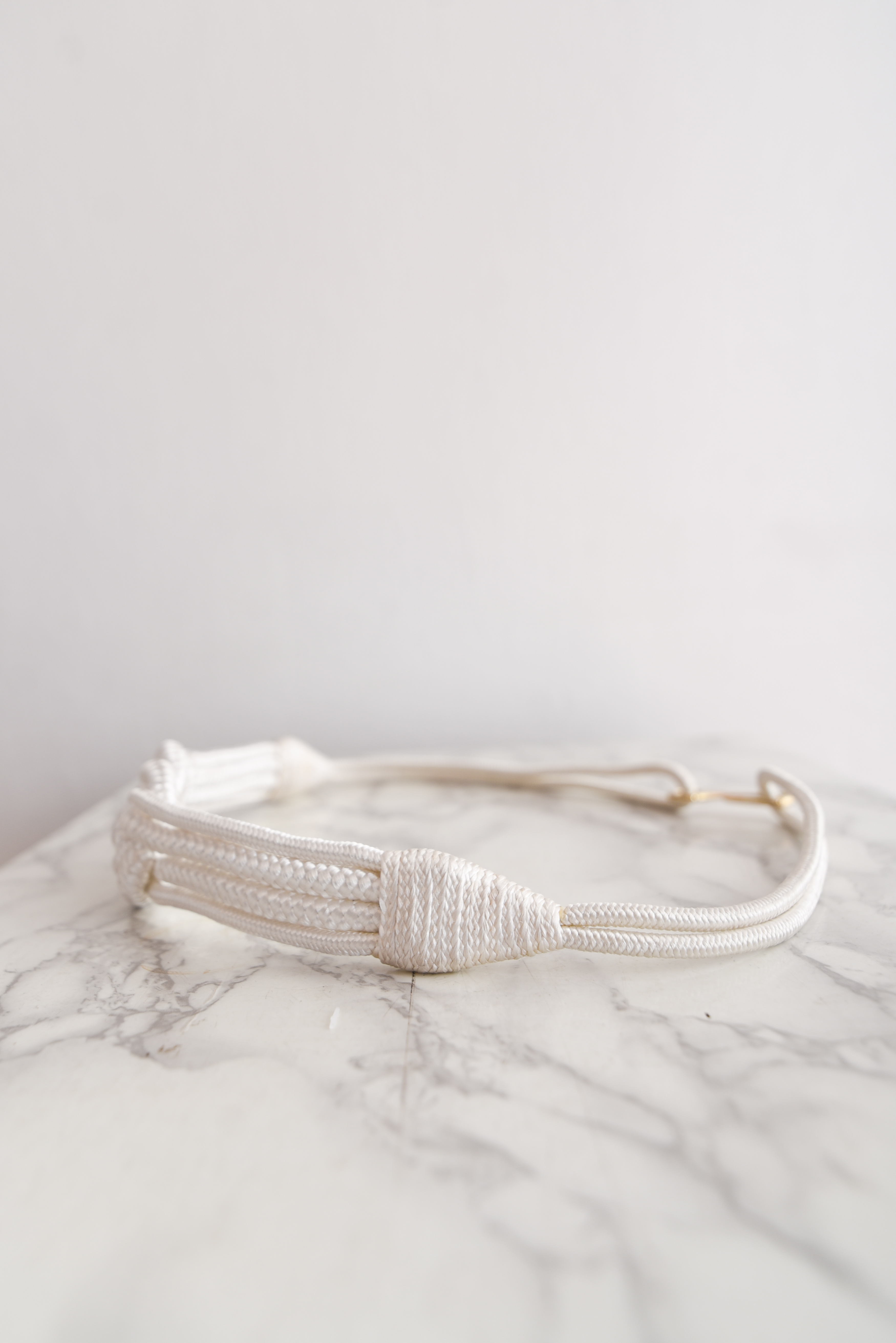 Cinturón blanco vintage cuerda