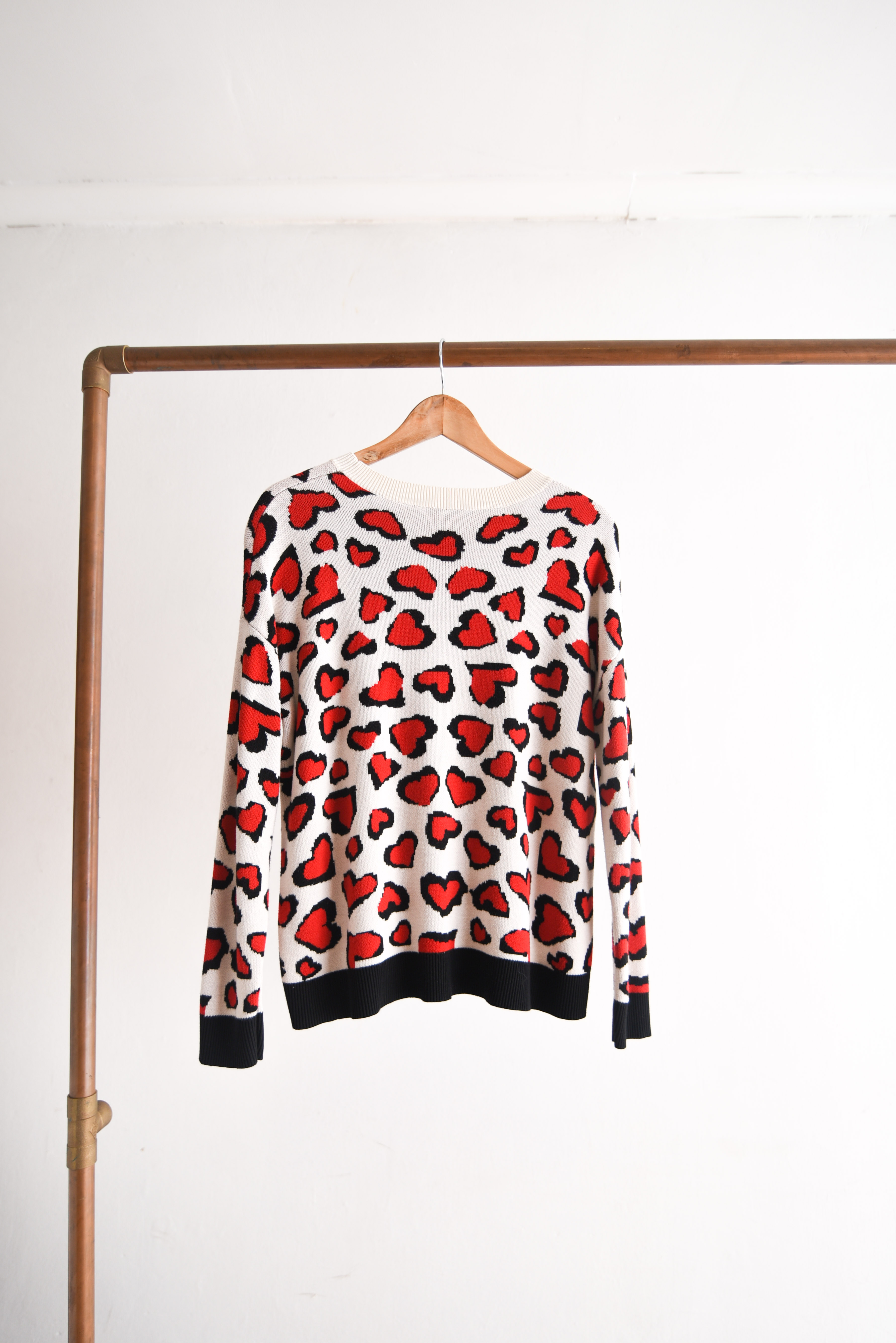 Chaleco blanco print corazones