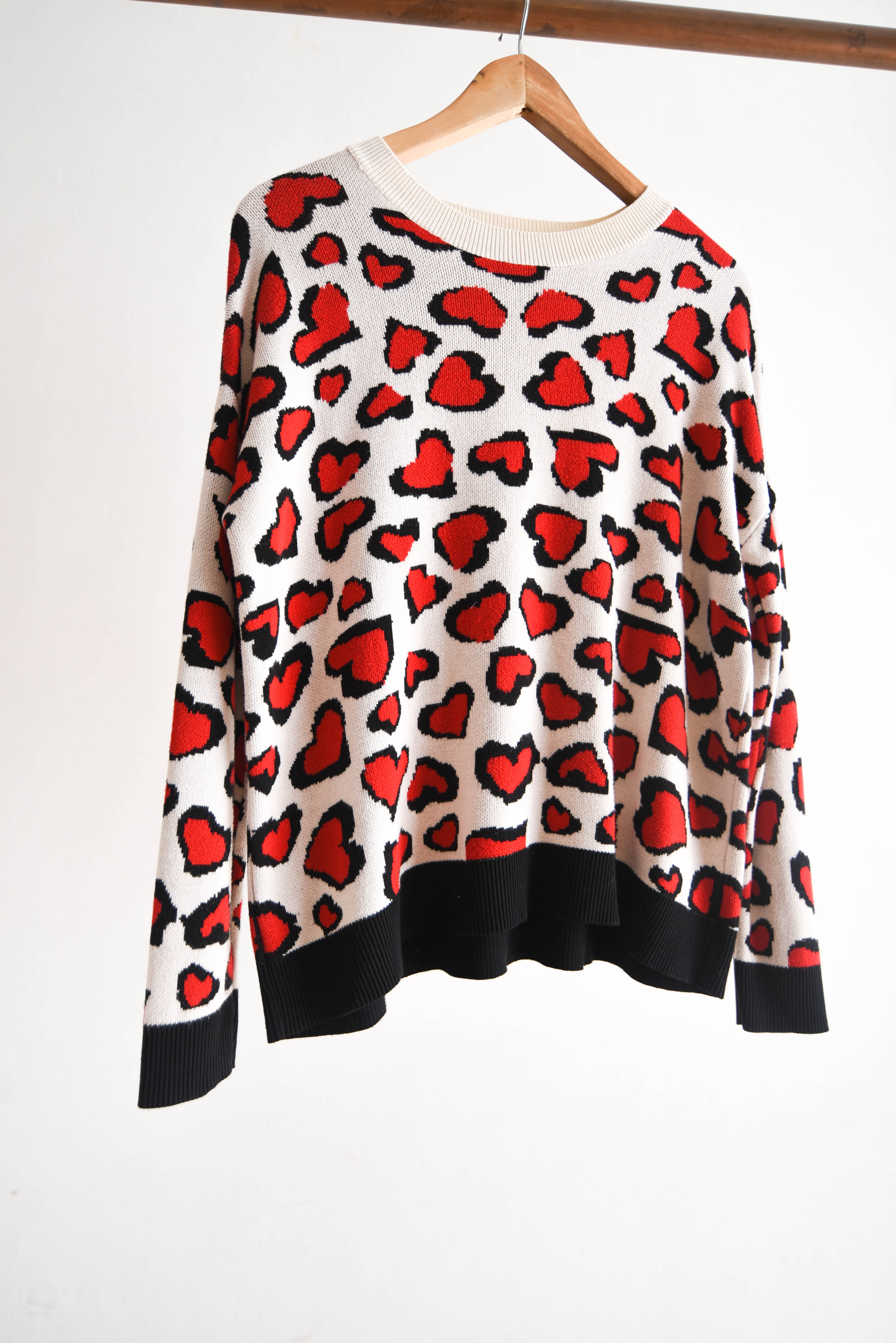 Chaleco blanco print corazones