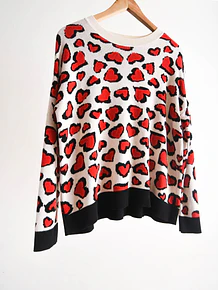 Chaleco blanco print corazones